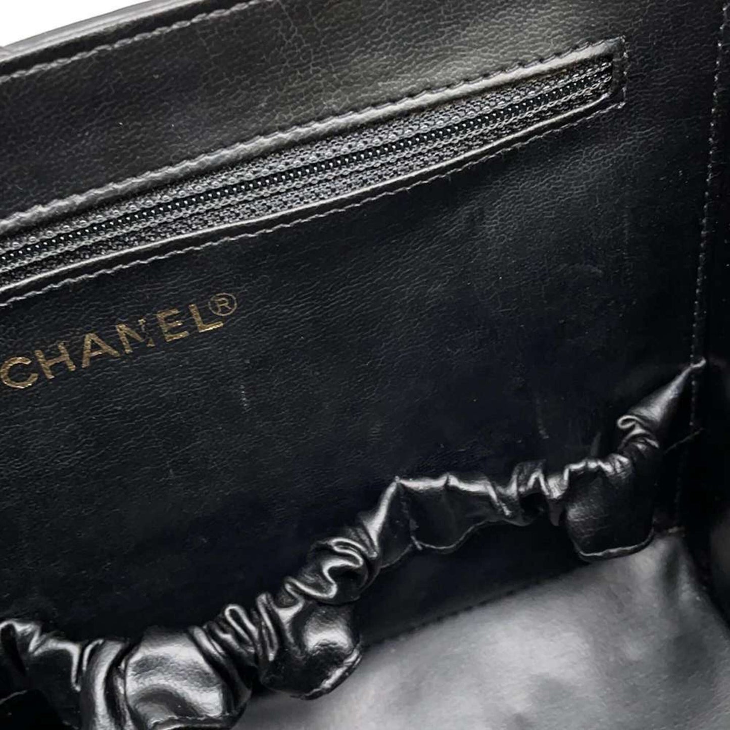 Chanel Vanity Bag Matelasse Coco Mark Bicolor Lambskin CHANEL 2way Shoulder Hand Black
