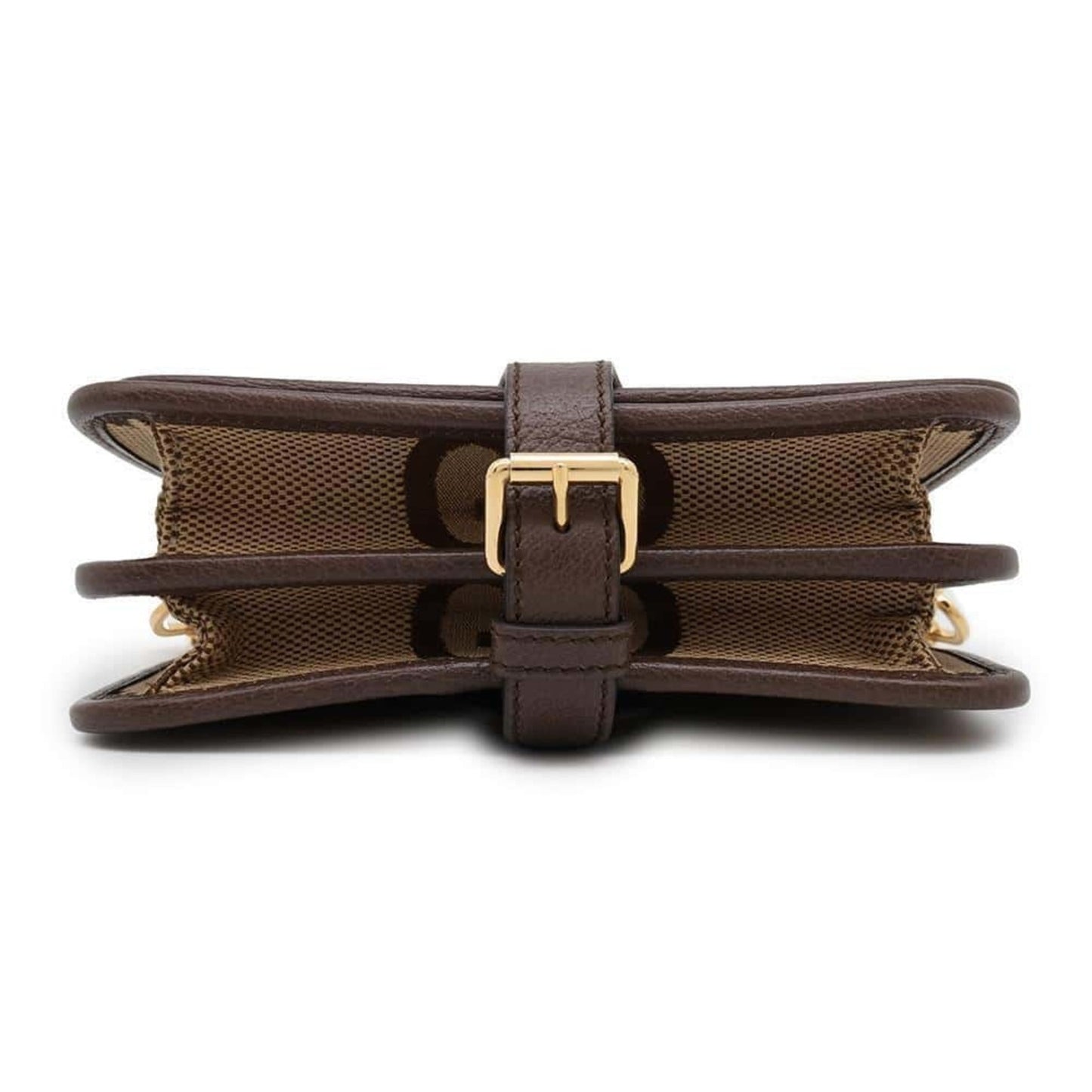Gucci Brown Canvas Leather Shoulder Bag
