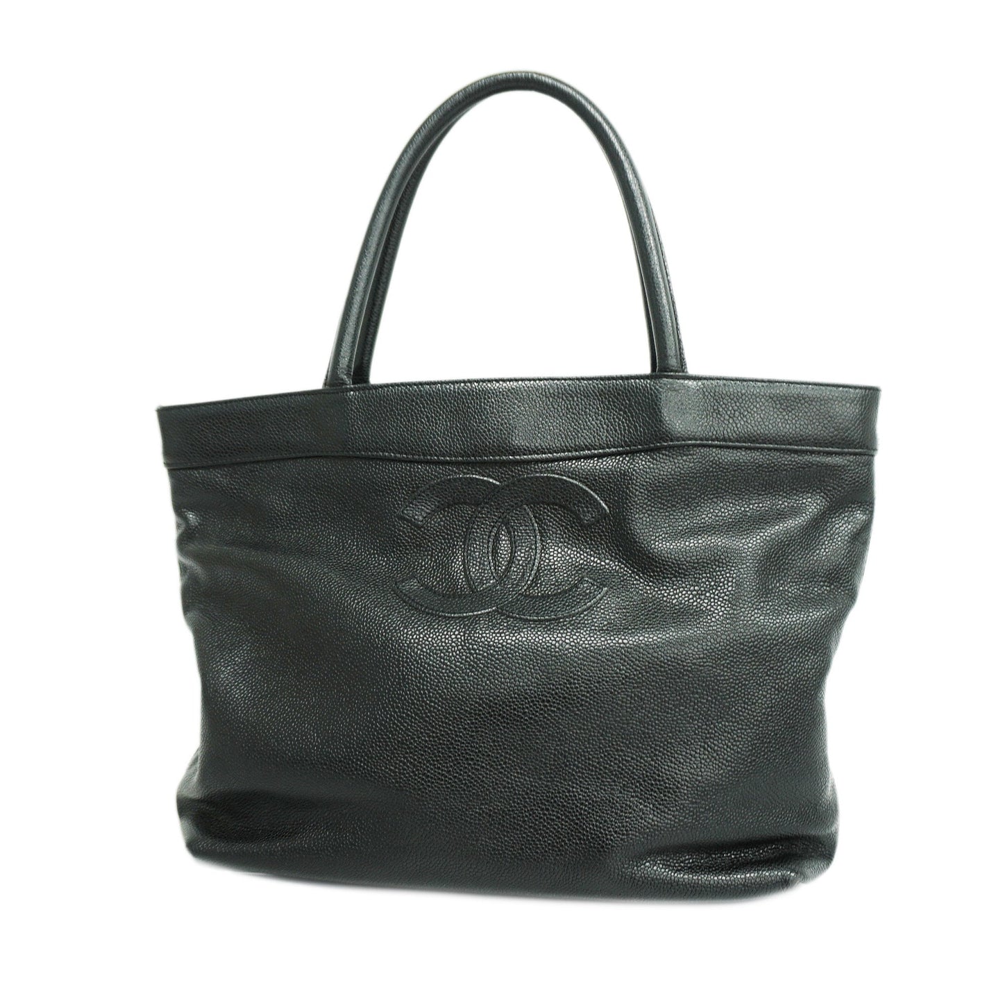 ChanelAuth  Tote Bag Women's Caviar Leather Black