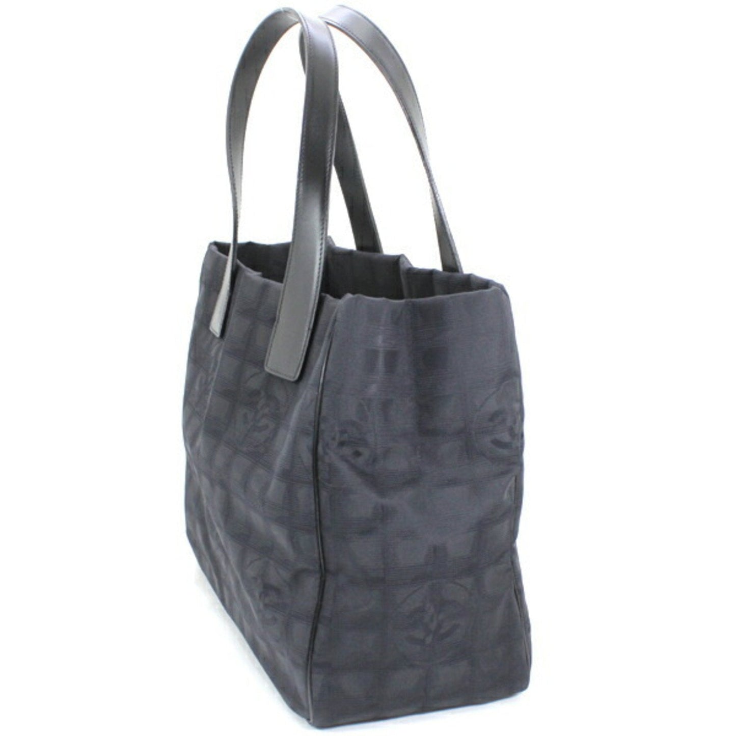 Chanel Bag New Travel Line Tote MM Black Handbag CHANEL Women's Nylon