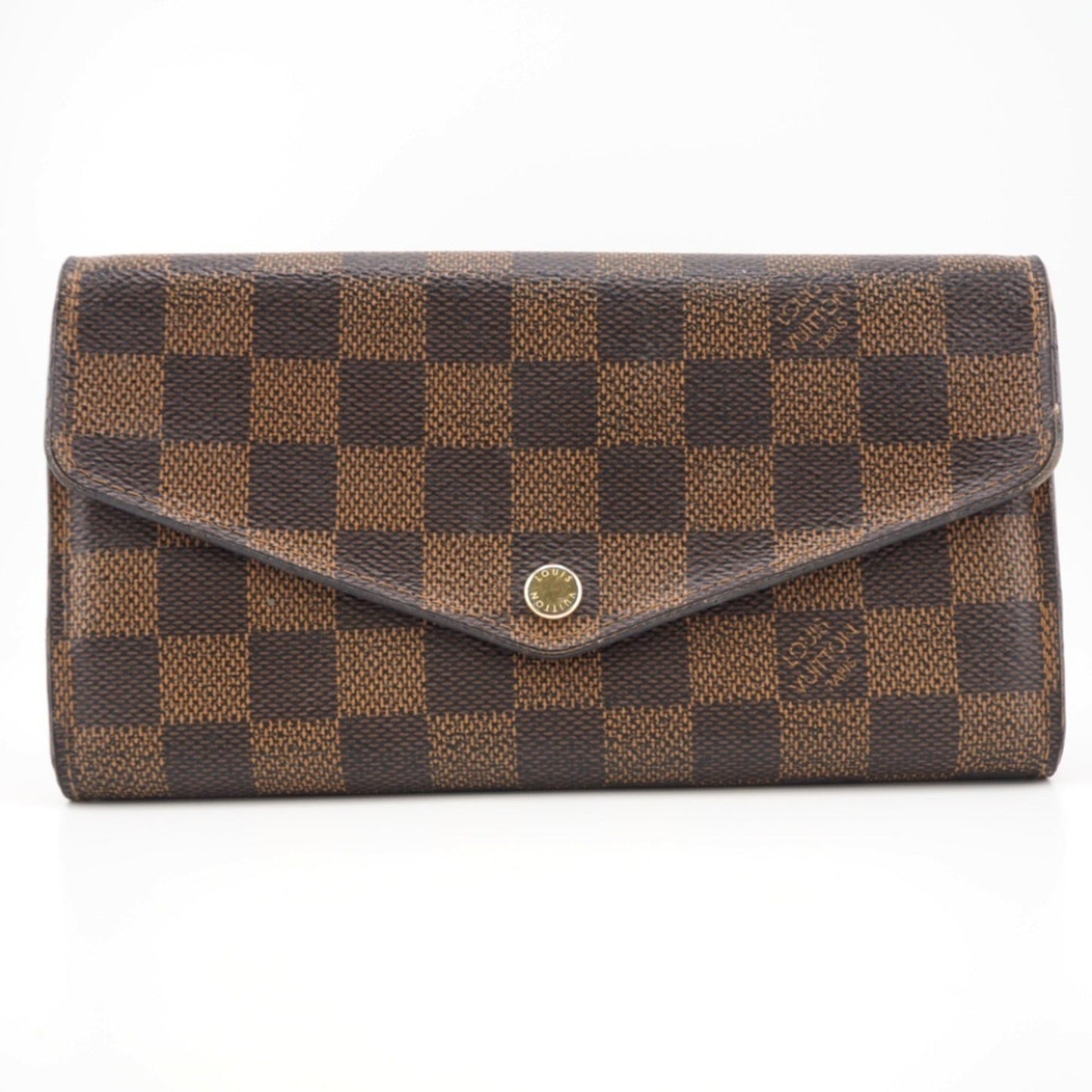 LOUIS VUITTON N60114 Portefeuil Sarah Damier Long Wallet Brown Women's