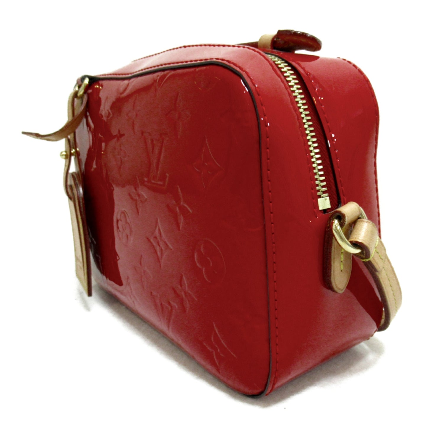 LOUIS VUITTON Santa Monica Shoulder Bag Red Cerise Vernis enamel M90368