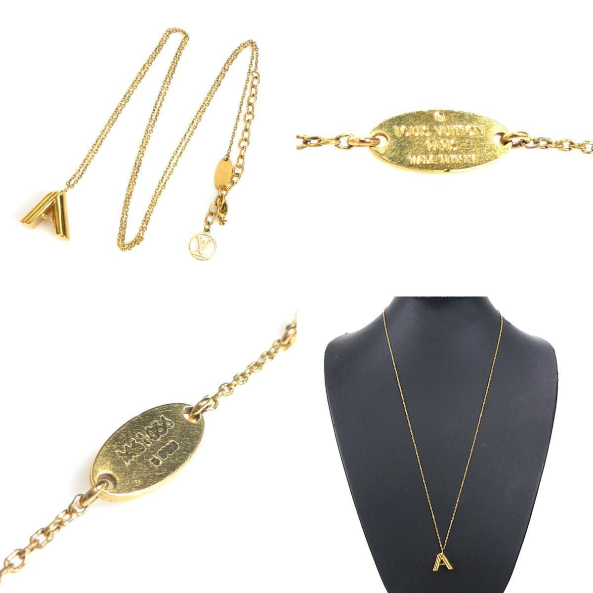 LOUIS VUITTON Necklace LV&ME A Metal Gold M61056
