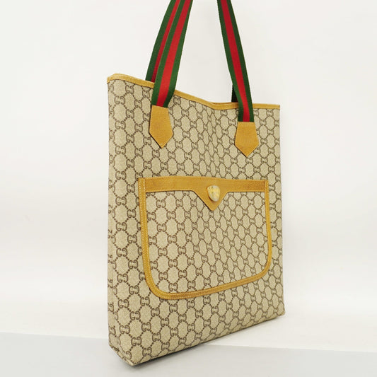 GUCCI  Plus Women's PVC,Leather Tote Bag Beige