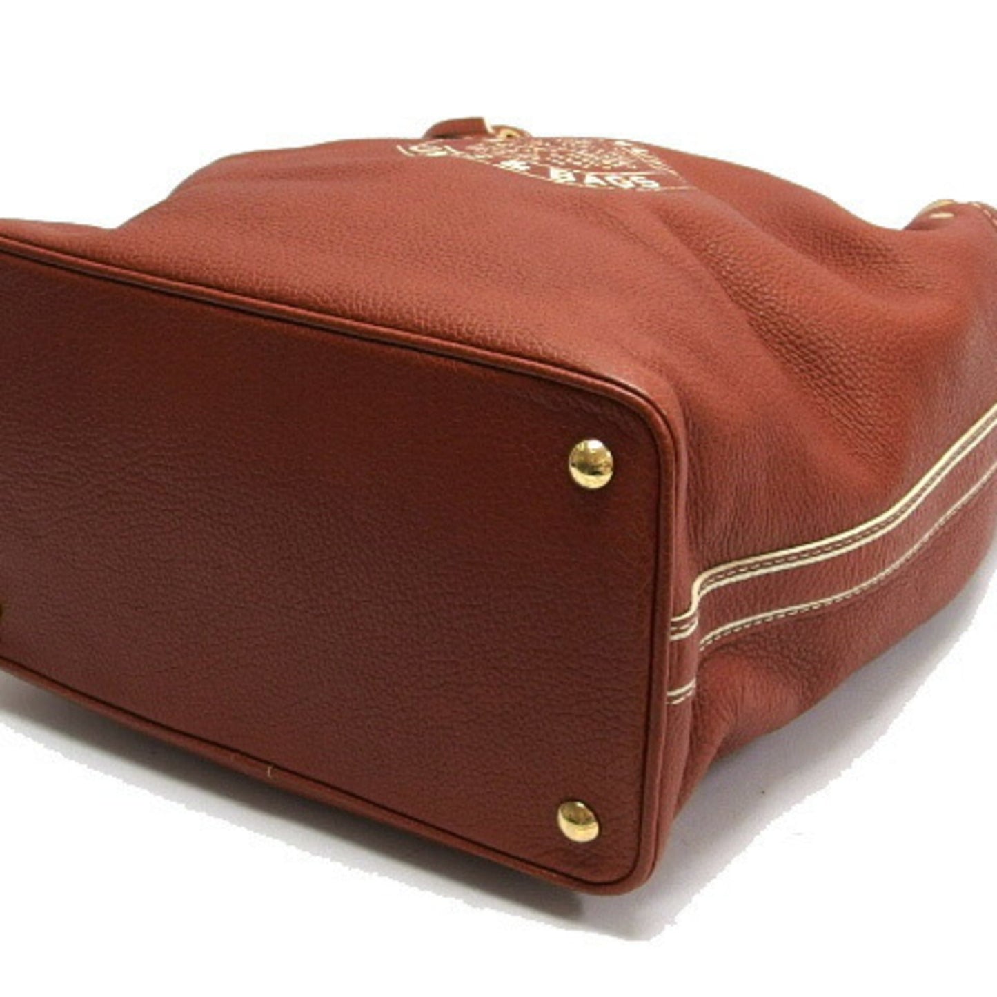 Louis Vuitton shoe bag tote Tobaco leather reddish brown