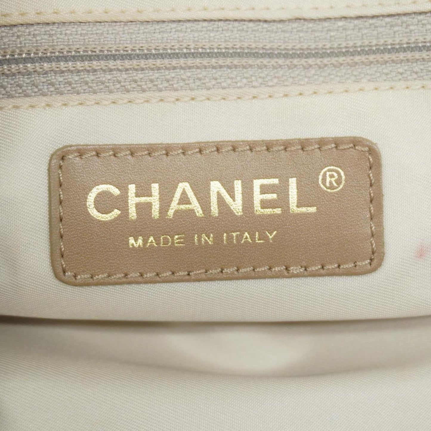 Chanel Tote Bag New Travel Nylon Beige Women's