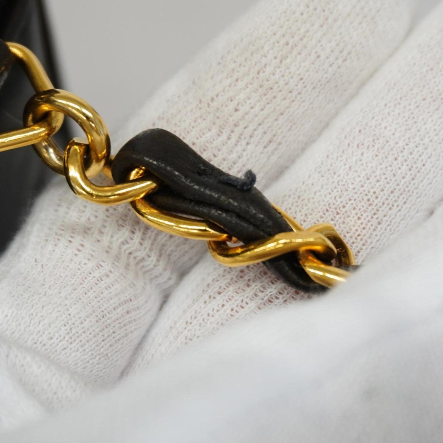 Chanel Shoulder Bag with Matelasse Chain Lambskin Black Women's