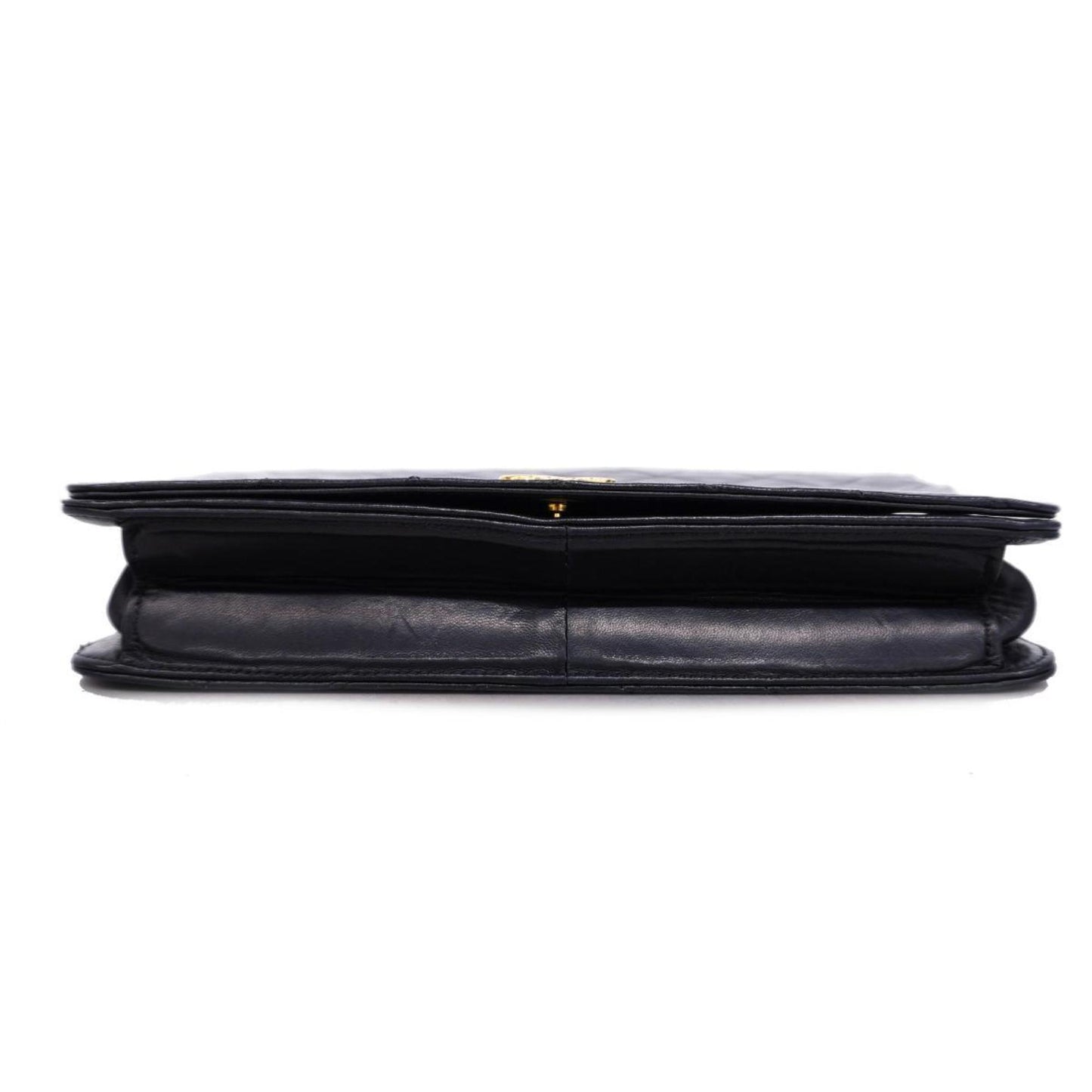 Chanel Shoulder Bag Matelasse Chain Lambskin Black Women's
