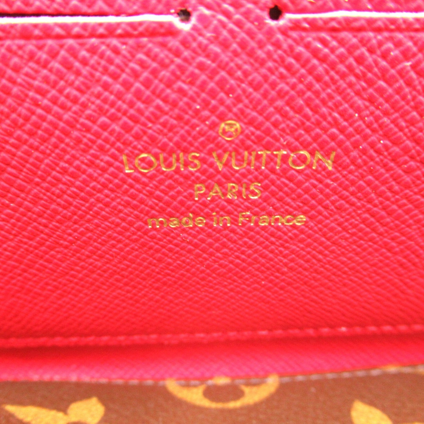 LOUIS VUITTON Zippy wallet Brown Red Cerise Monogram PVC coated canvas leather M61854