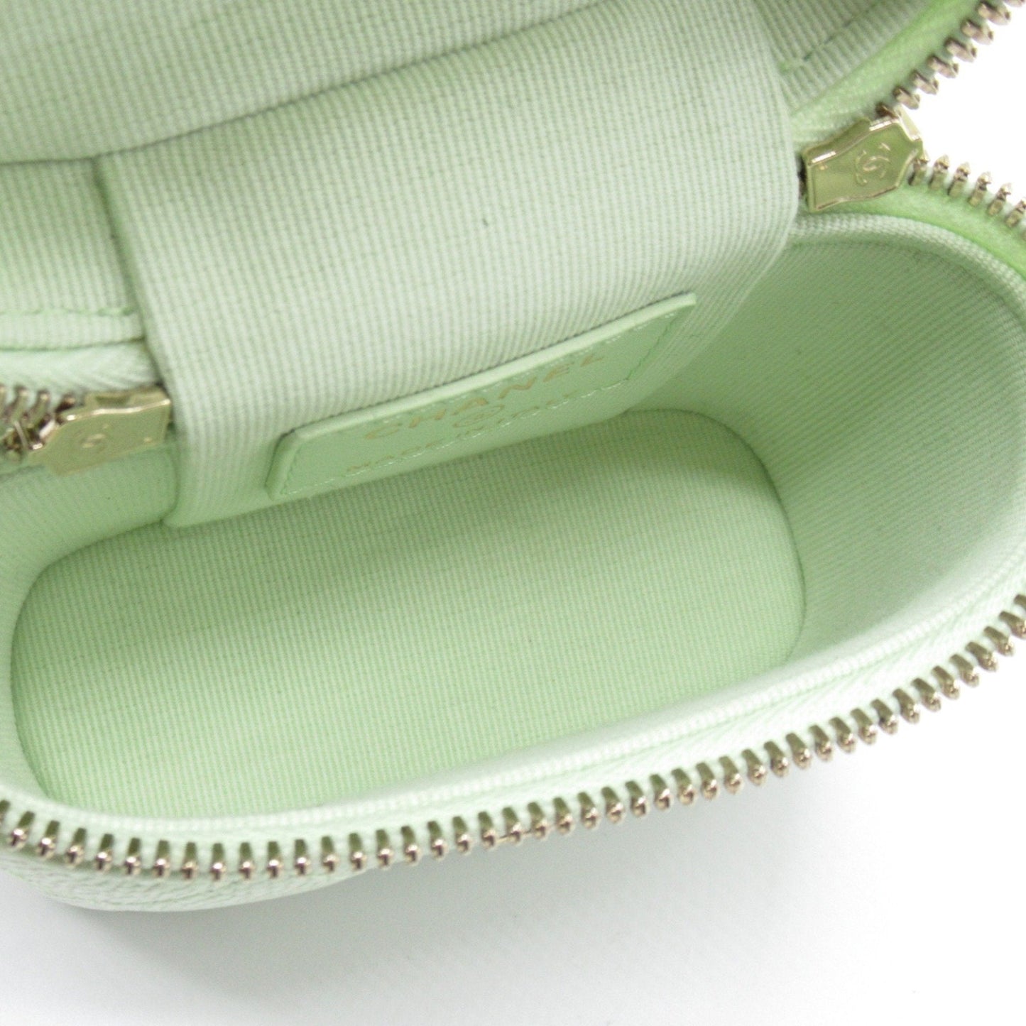 CHANEL Vanity ChainShoulder Bag Green Light green Caviar Skin (Grained Calf) AP2503