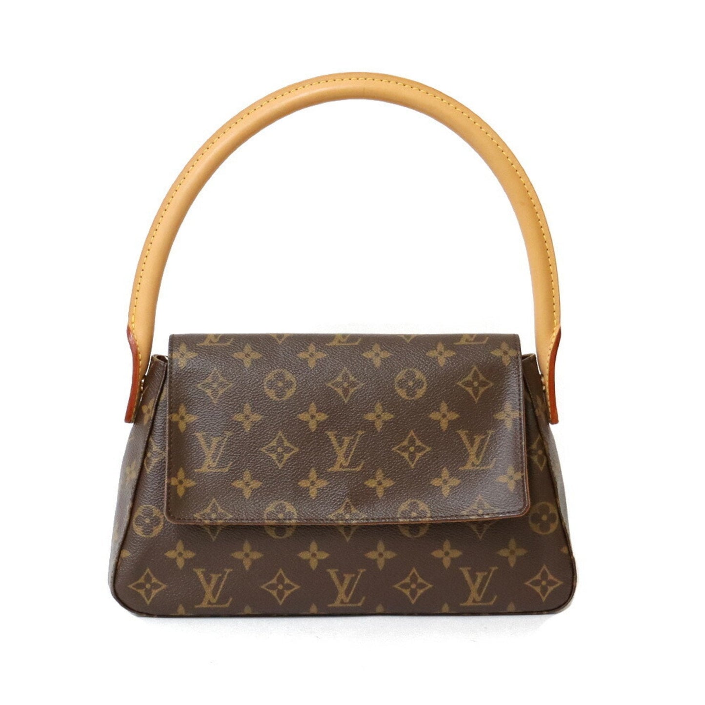 LOUIS VUITTON Shoulder Bag Monogram Mini Looping M51147 Brown Women's Canvas
