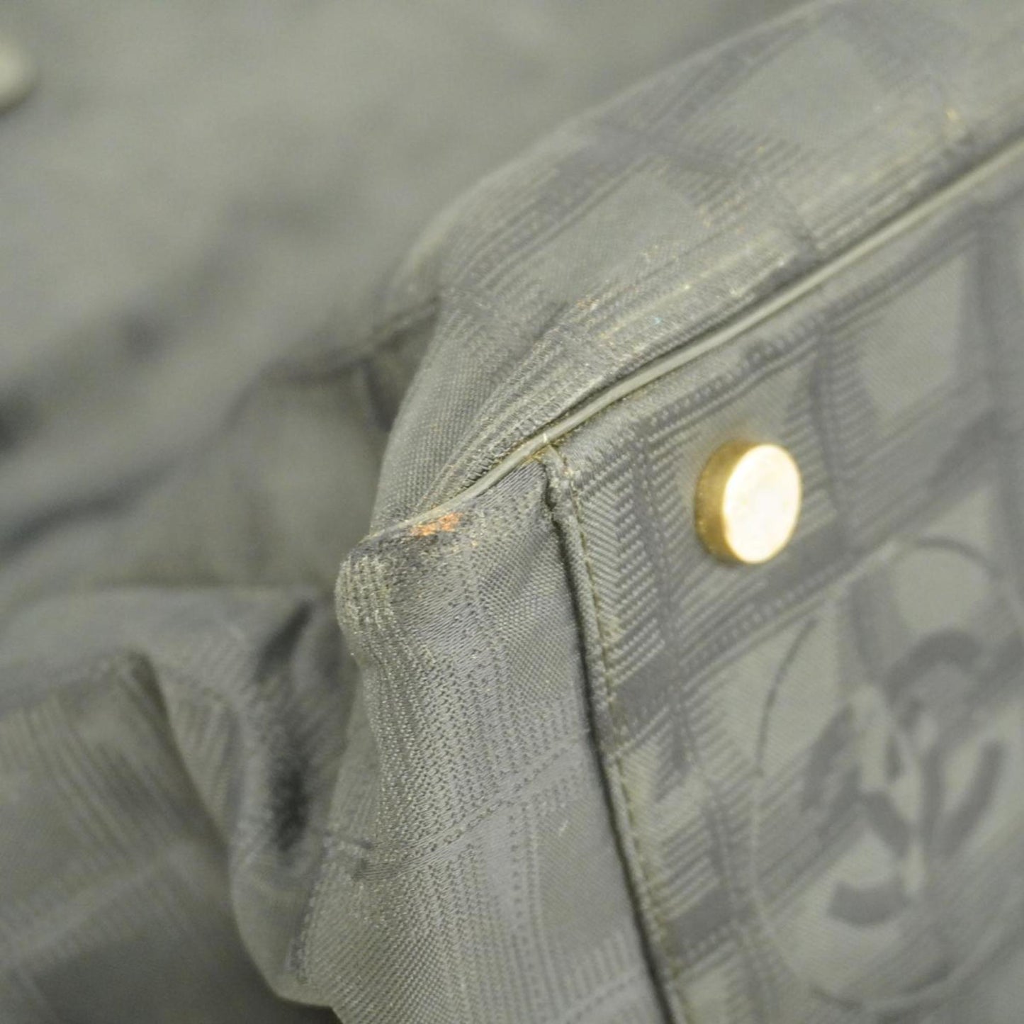 Chanel Tote Bag New Travel Nylon Black Champagne Women's