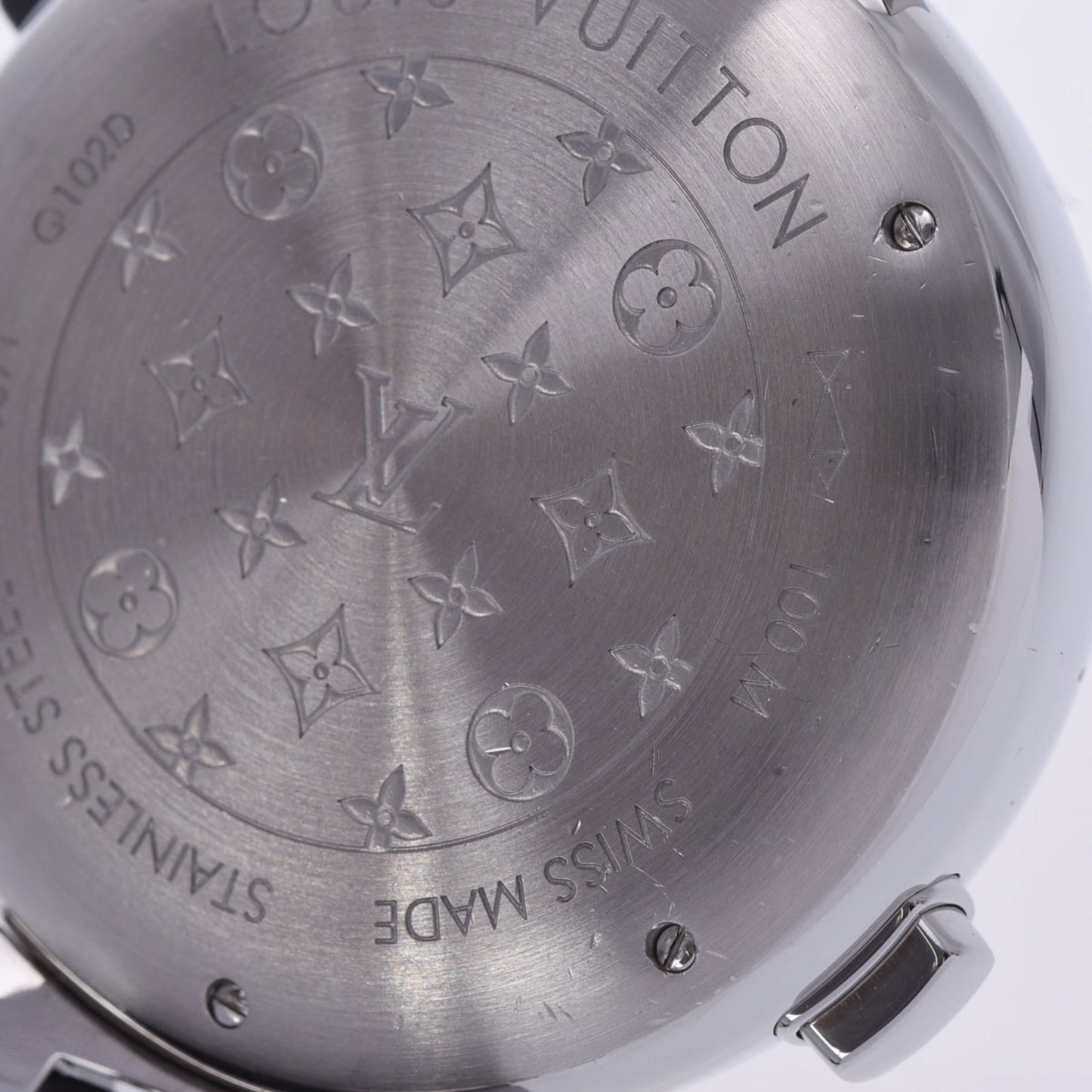 LOUIS VUITTON Tambour  Cup Regatta Chrono Q102D Men's SS/Rubber Watch Quartz Blue Dial