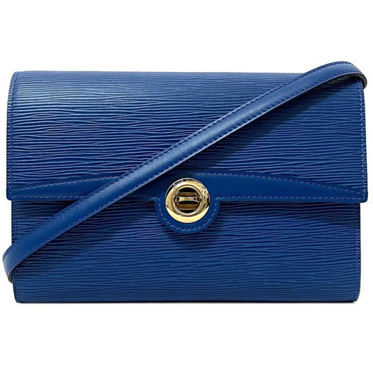 Louis Vuitton Shoulder Bag Arche Blue Toledo Epi M57575 Leather MI0965 LOUIS VUITTON Flap Turn Lock Clutch
