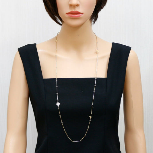 LOUIS VUITTON Monogram Necklace K18 Yellow Gold Women's