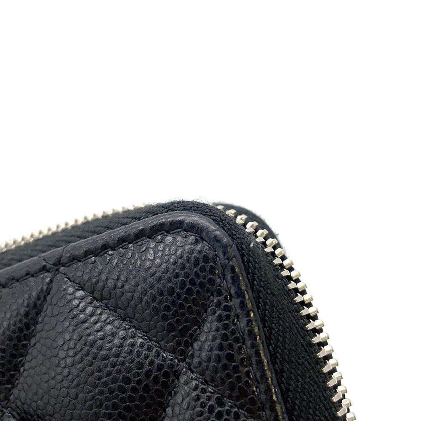 CHANEL Wallet/Coin Case Matelasse Caviar Skin AP0221 Black
