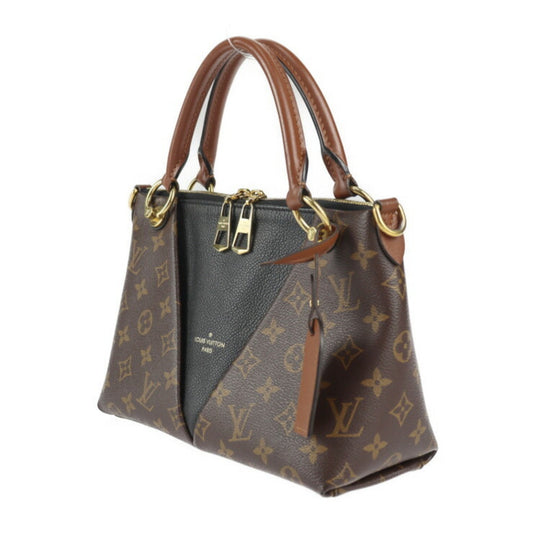 LOUIS VUITTON V tote BB handbag M43976 monogram canvas leather brown black gold metal fittings 2WAY shoulder bag