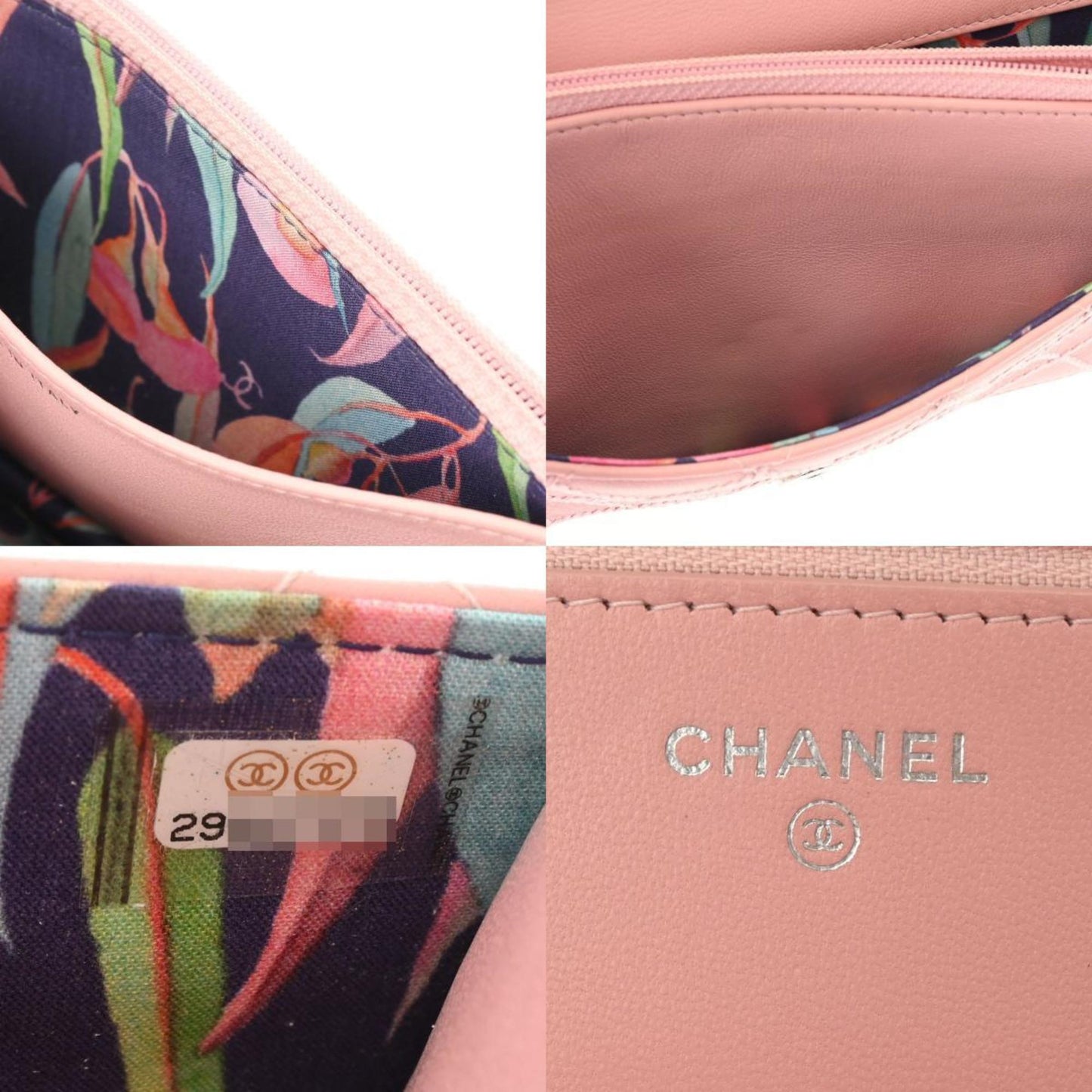 CHANEL Chanel Matelasse Chain Wallet 19cm Pink Women's Leather Shoulder Bag