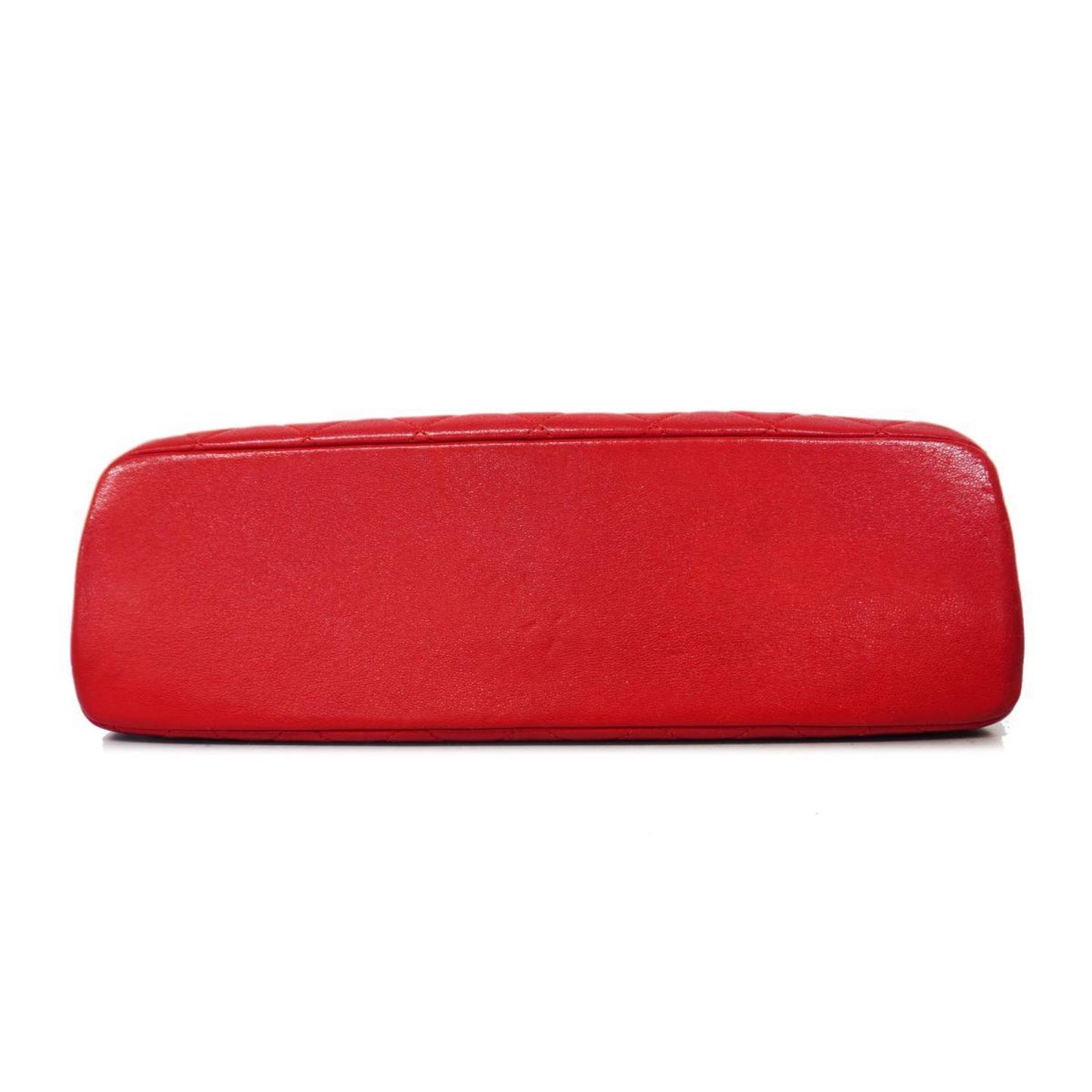 Chanel Shoulder Bag Matelasse W Chain Lambskin Red Women's
