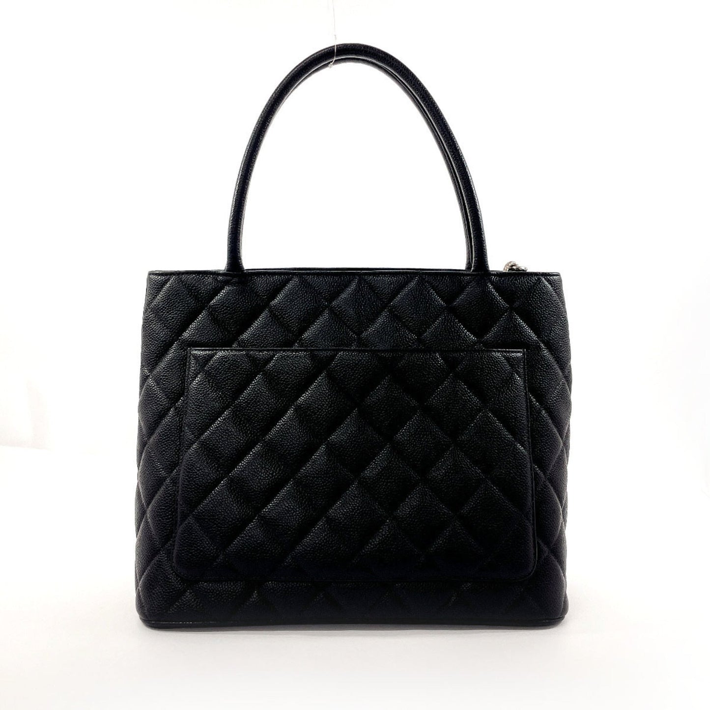 CHANEL Reproduction Matelasse A01804 Tote Bag Matte Caviar Skin Black Women's