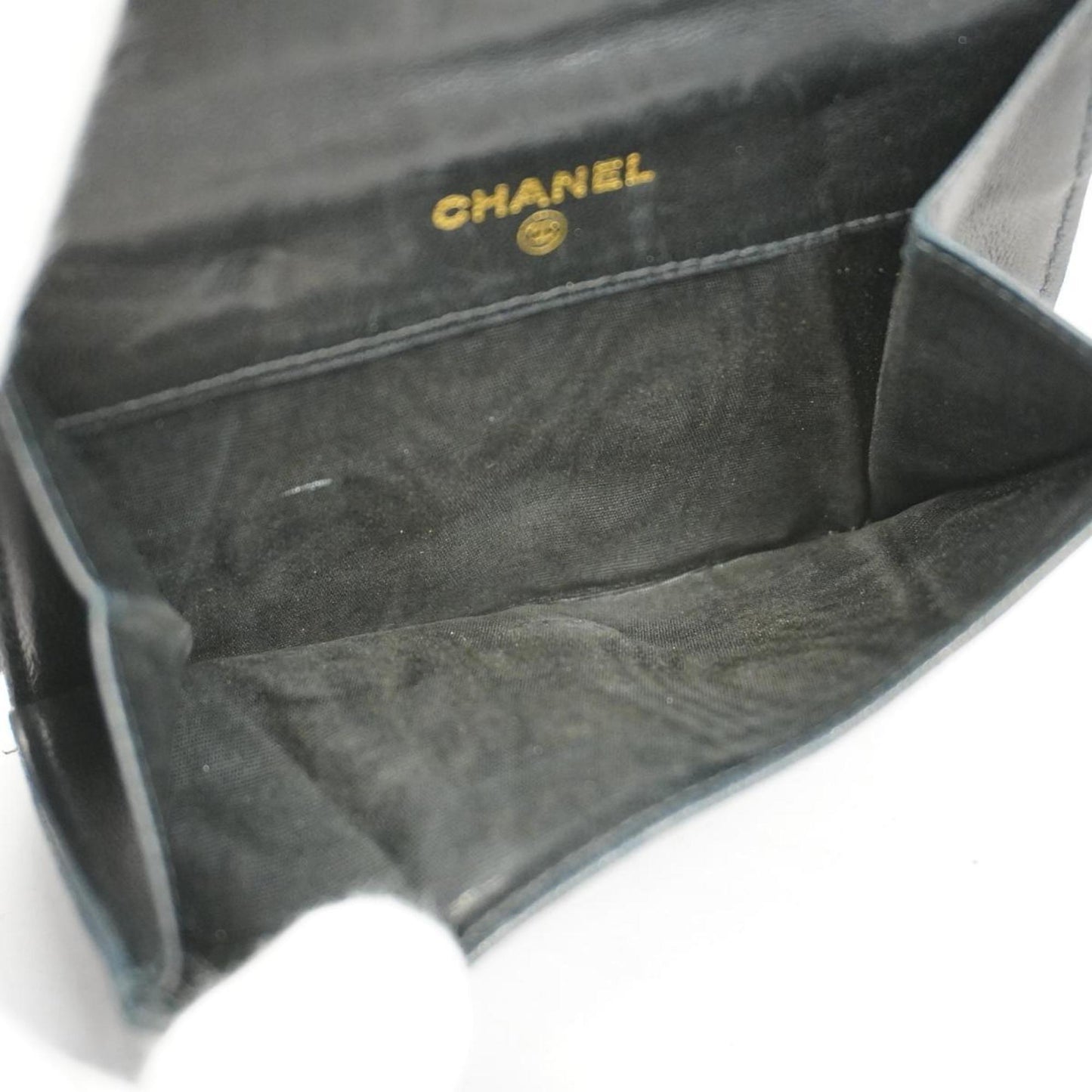 chanel wallet lambskin black ladies
