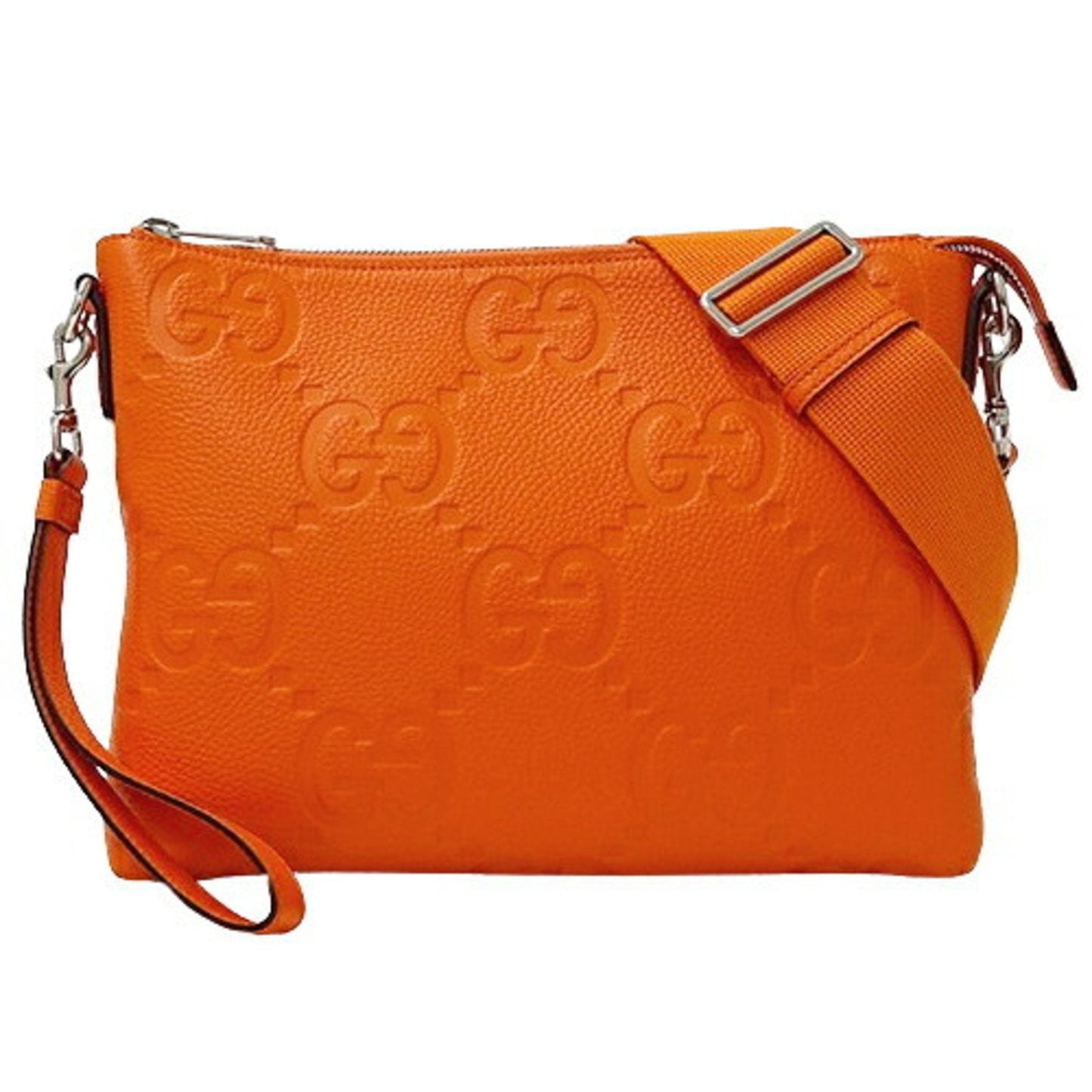 Gucci Orange Leather Clutch Bag Messenger Bag Shoulder Bag