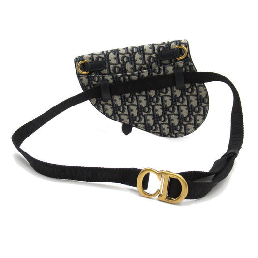 Dior Mini saddle bag Navy canvas
