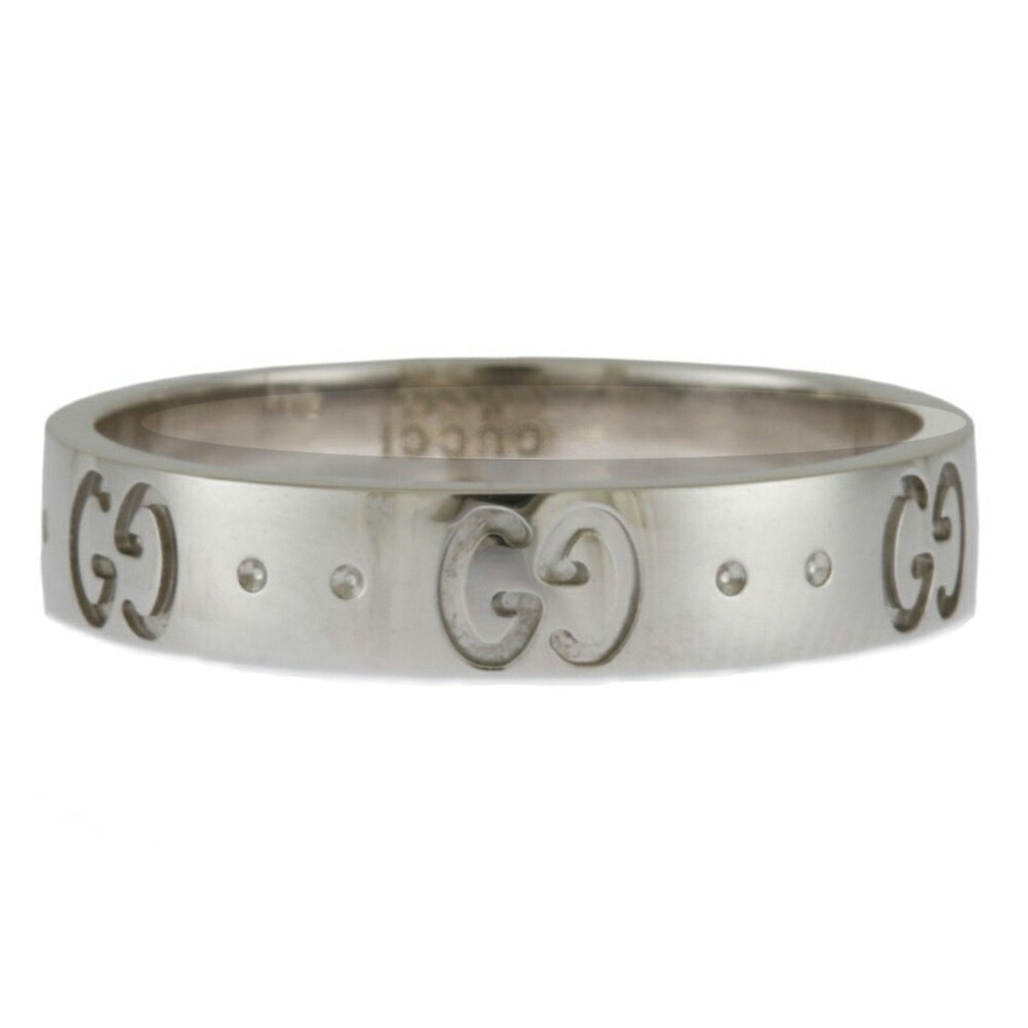 Gucci Silver White Gold (18K) Band Ring
