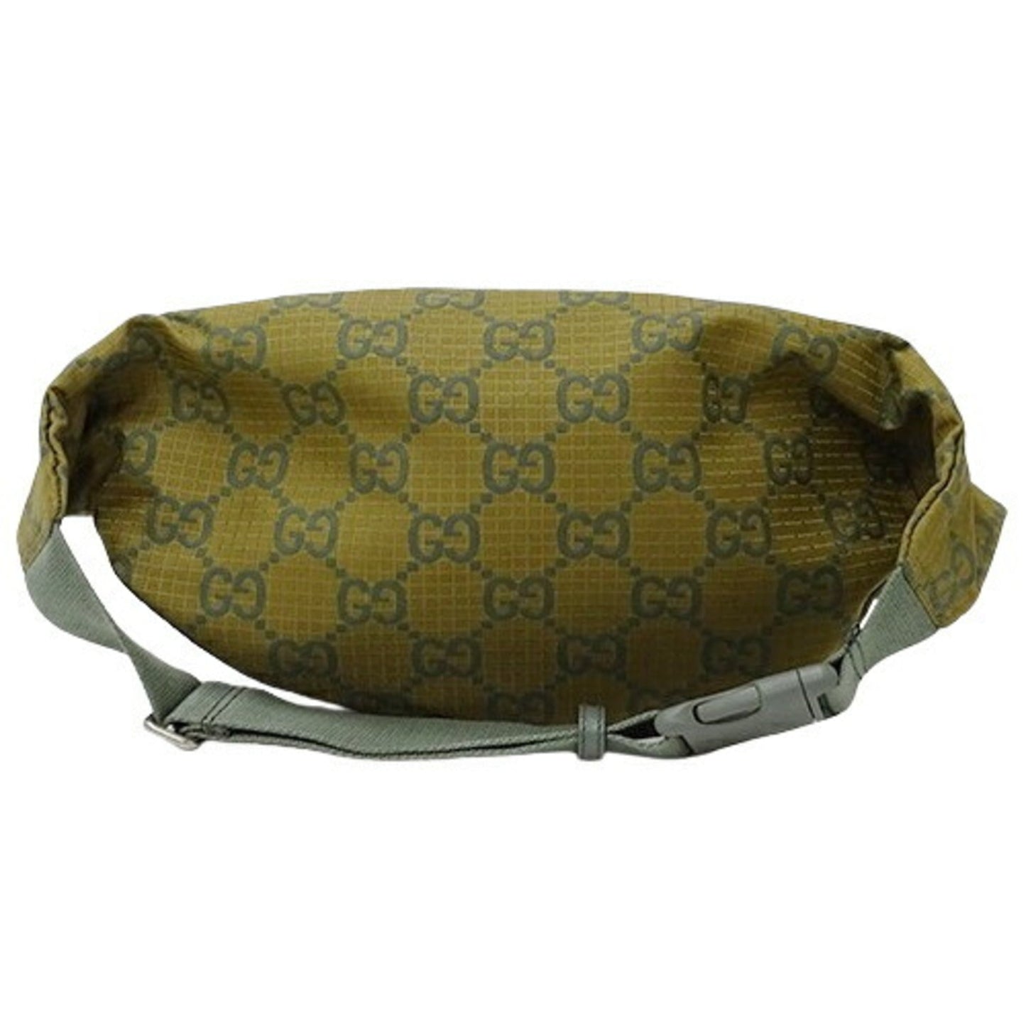 Gucci Beige Green Khaki Nylon Sling Bag