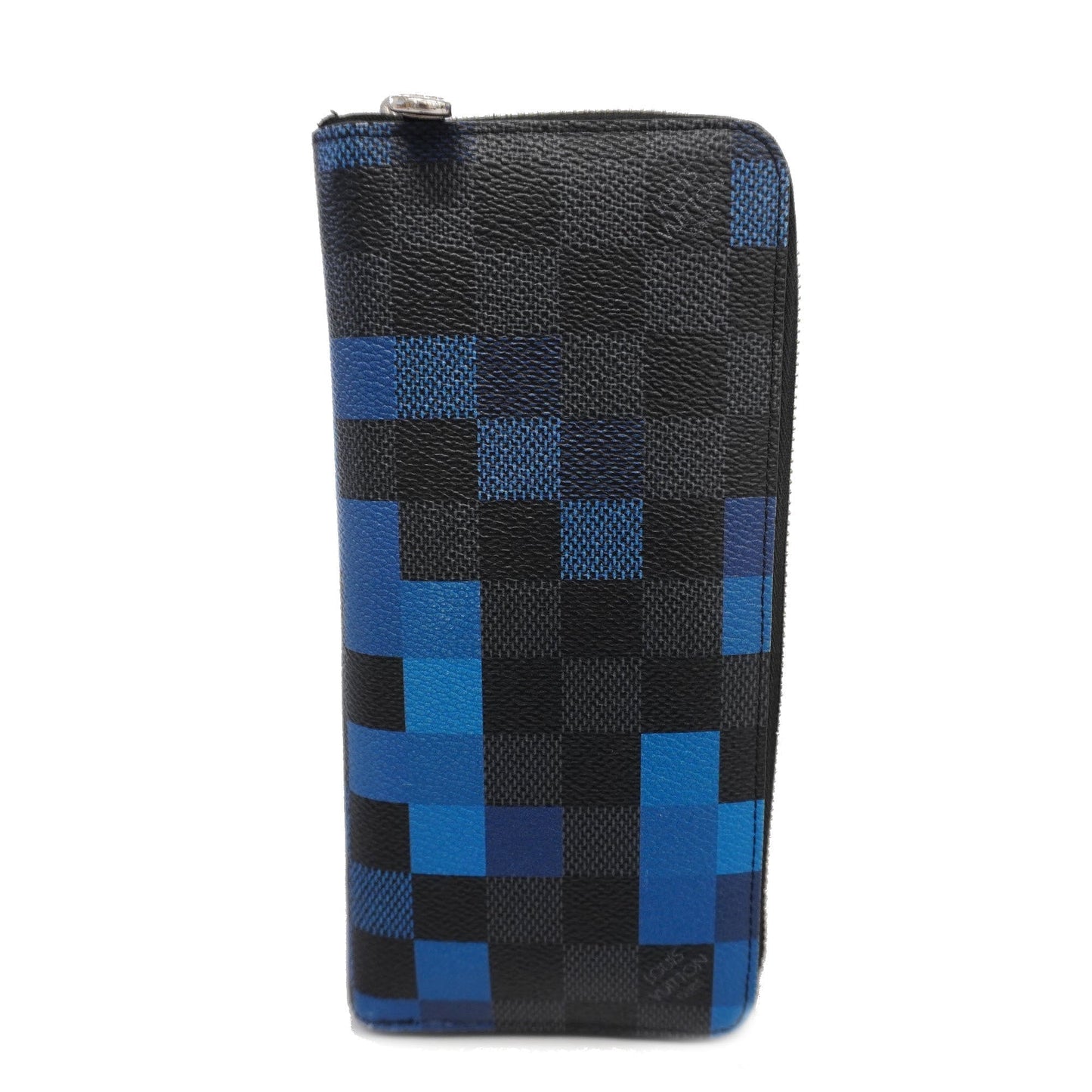 LOUIS VUITTONAuth  Damier Graphite Pixel Zippy Wallet Vertical N60170