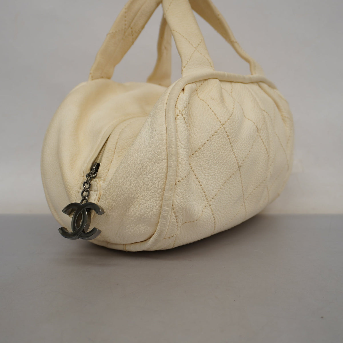 ChanelAuth  Wild Stitch HandBag Women's Leather HandBag Ivory