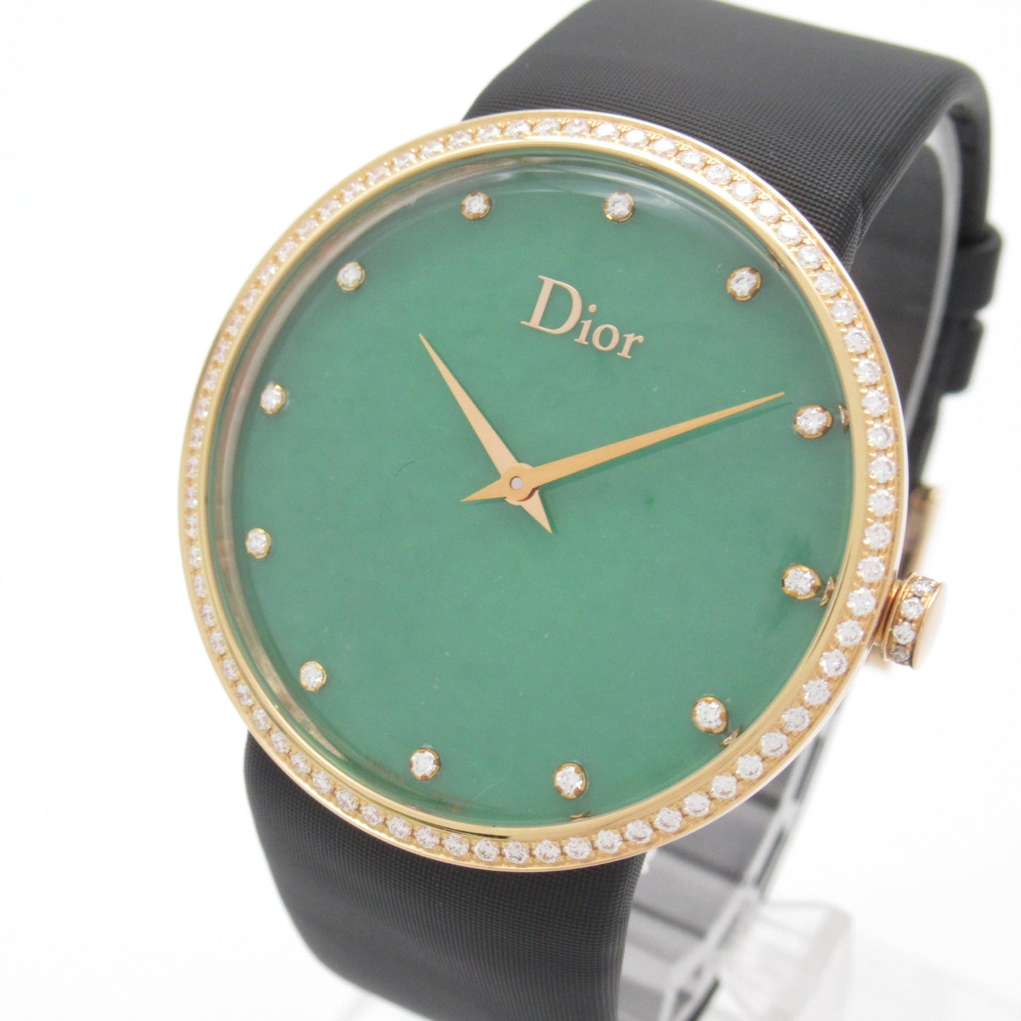 Dior LA D DE DIOR Wrist Watch Wrist Watch CD043171 Quartz Green K18PG[Rose Gold] satin belt, diamonds CD043171