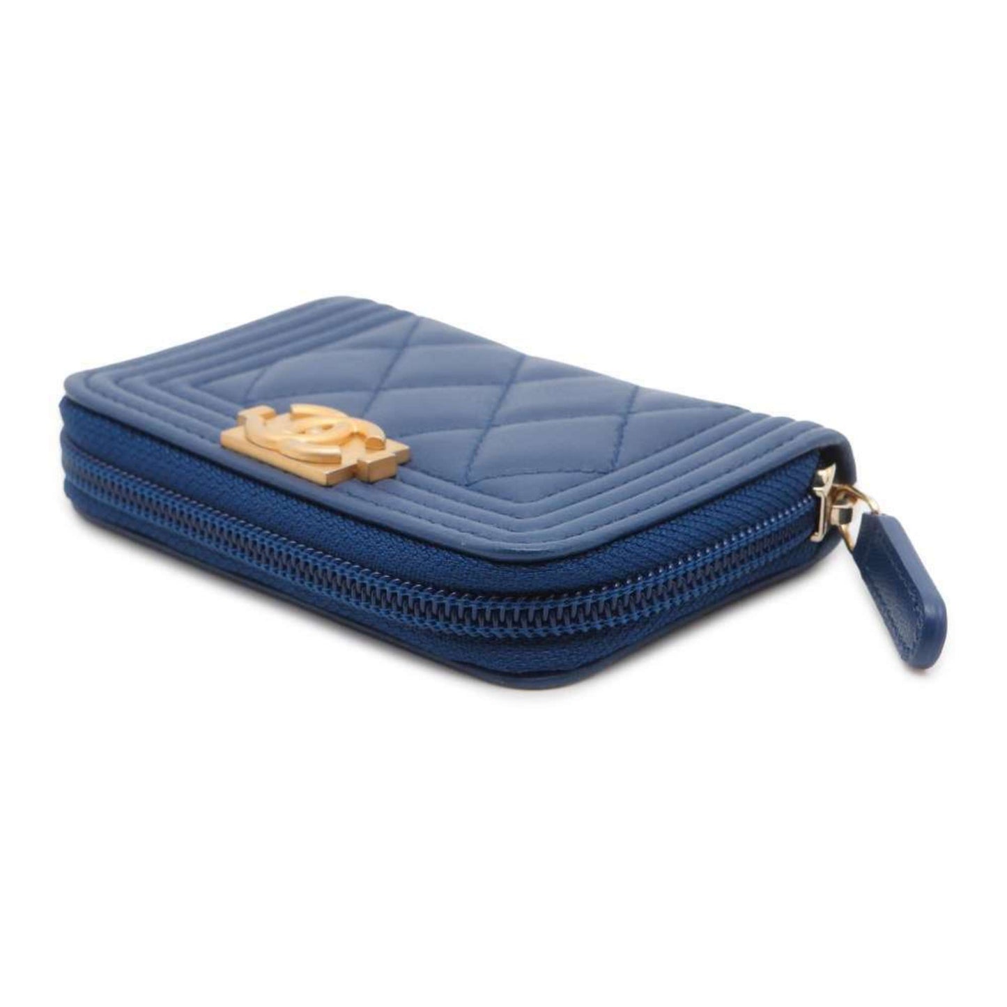 Chanel Wallet/Coin Case Boy Coco Mark Matelasse Lambskin A80602 CHANEL Coin Purse Wallet Business Card Case/Card