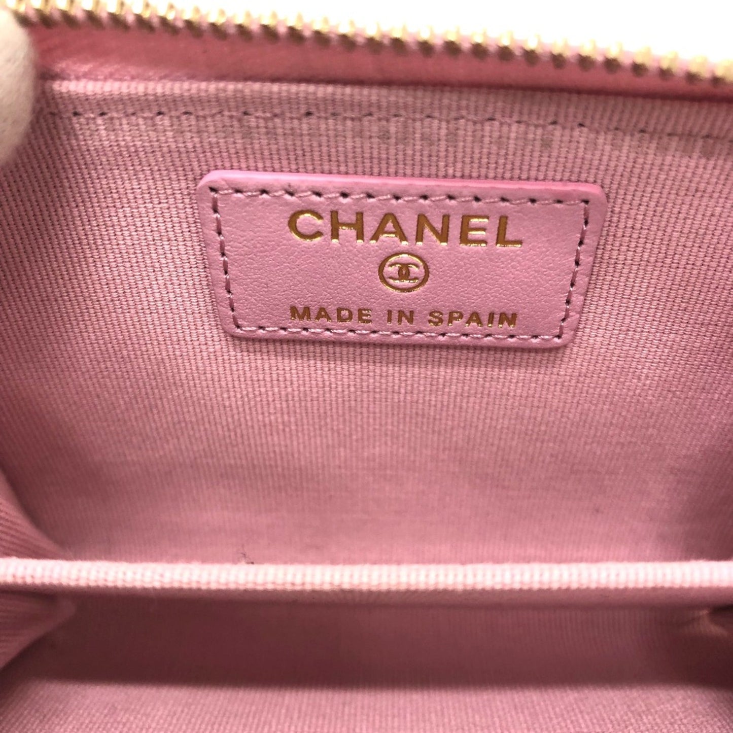 Chanel CC Mark CC wallet/wallet coin purse pink SilverGoldHardware