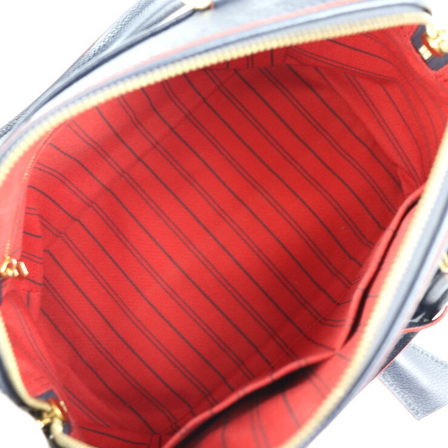 LOUIS VUITTON Speedy Bandouliere 25 Handbag M43501 Monogram Empreinte Marine Rouge Gold Hardware 2WAY Shoulder Bag Vuitton