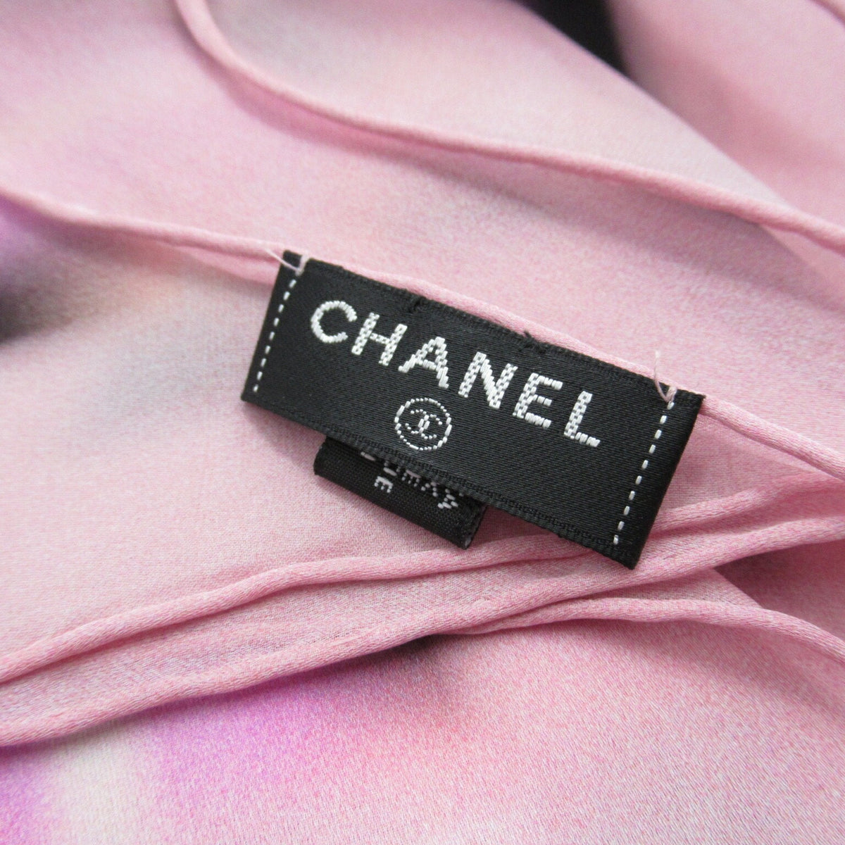CHANEL Scarf Muffler/Scarf Silk Women's Black Pink
