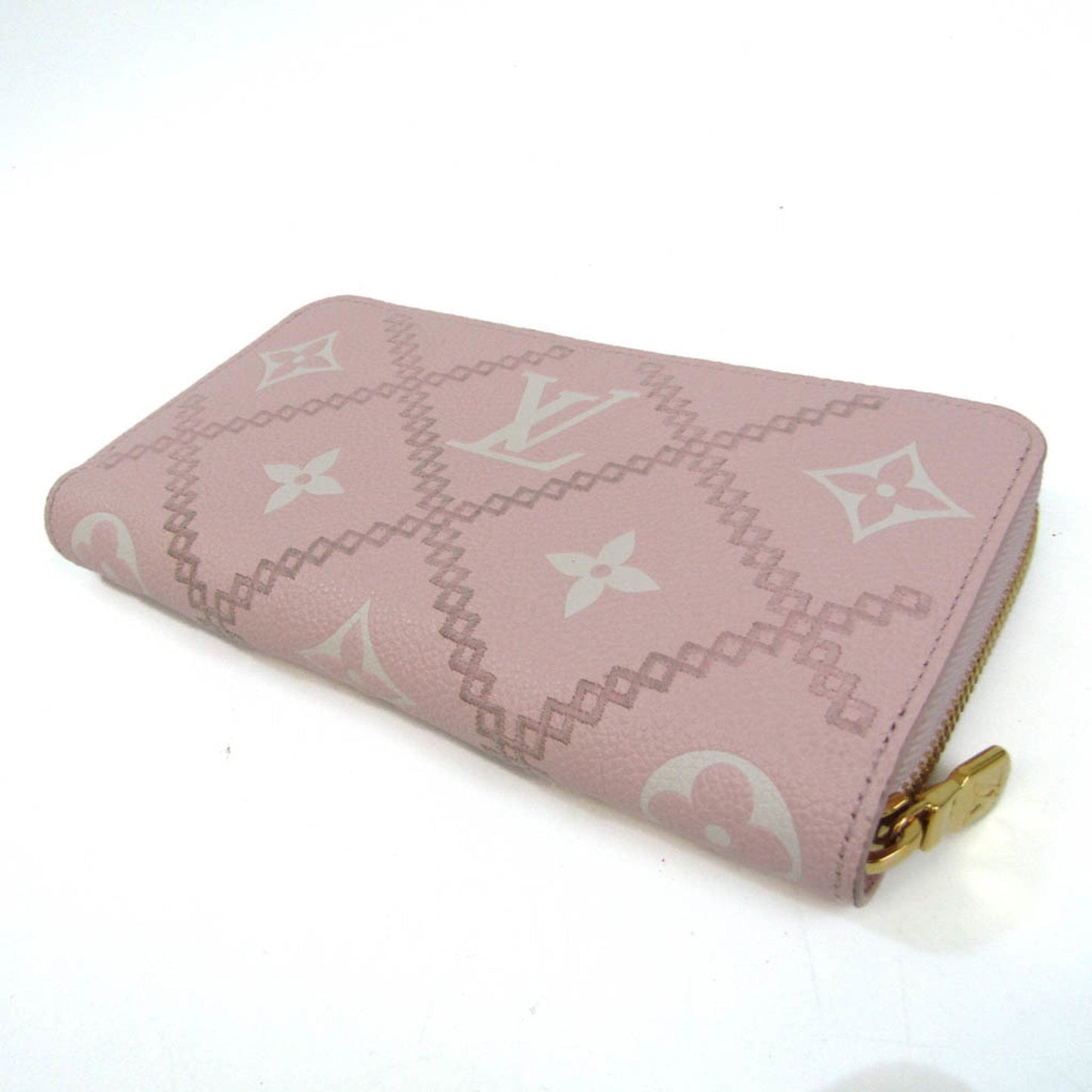 LOUIS VUITTON Monogram Empreinte Zippy Wallet M81138 Women's Monogram Empreinte Long Wallet [bi-fold] Light Pink,White