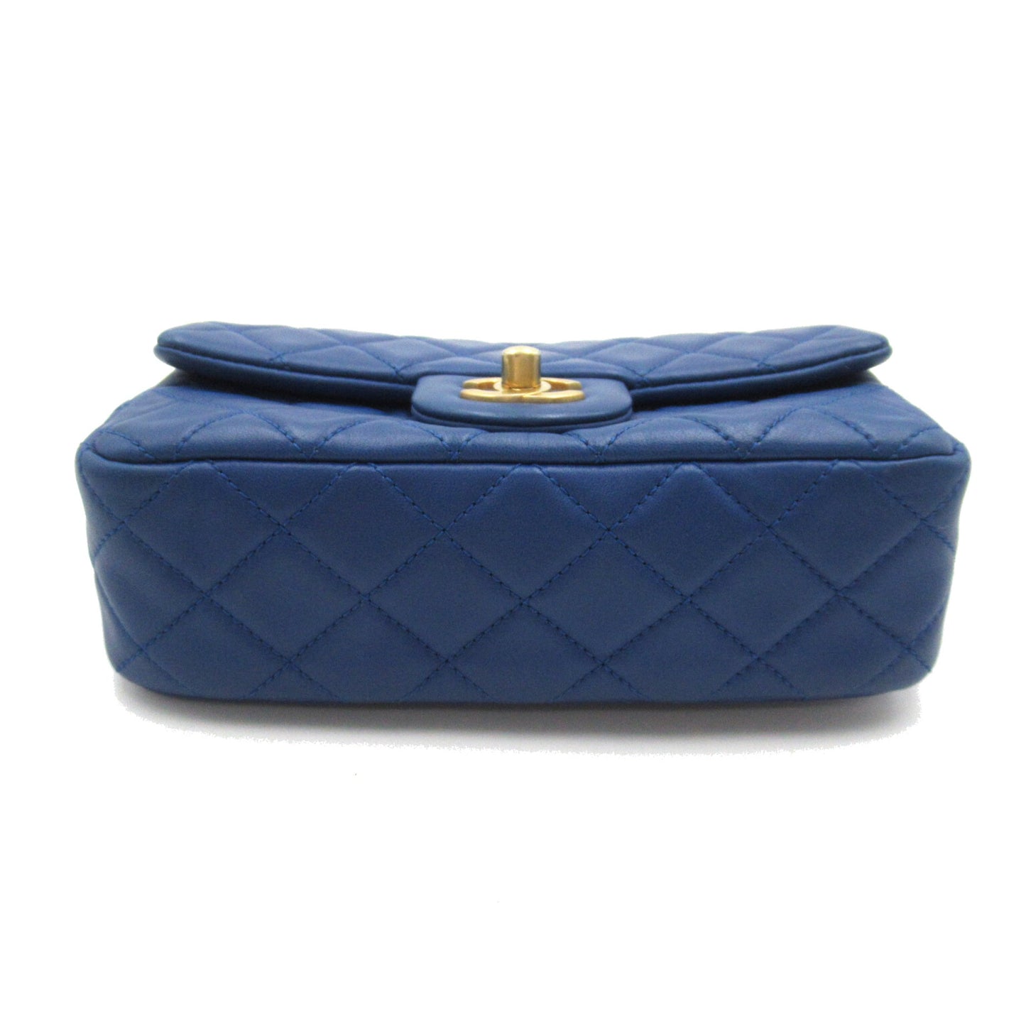 CHANEL Mini Materasse Chain Shoulder Blue Lambskin (sheep leather) AS1787