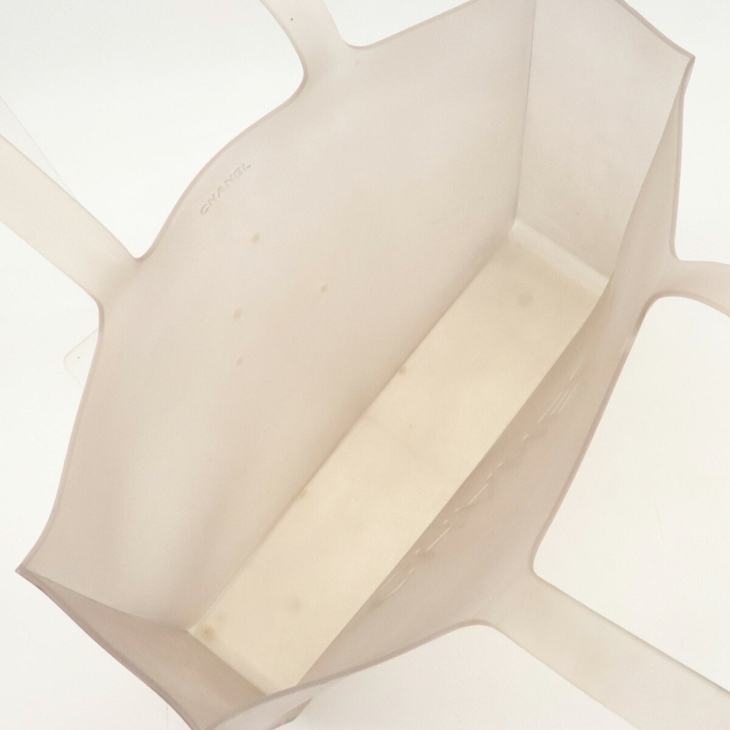 CHANEL Rubber Tote Shoulder Bag Purple Gray