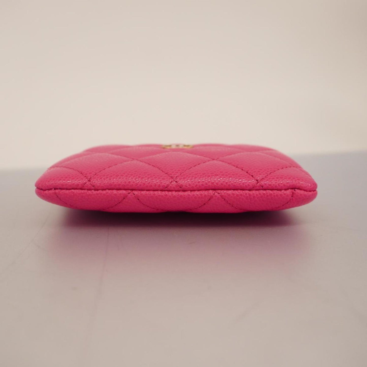 Chanel Wallet/Coin Case Matelasse Caviar Skin Pink Champagne Women's