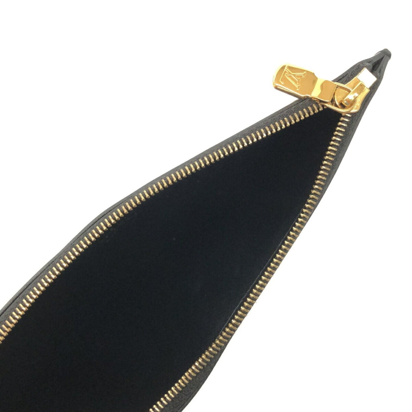 LOUIS VUITTON Perth Monogram Reverse M80390 Bag-in-bag Wallet Long Leather Canvas Black Brown