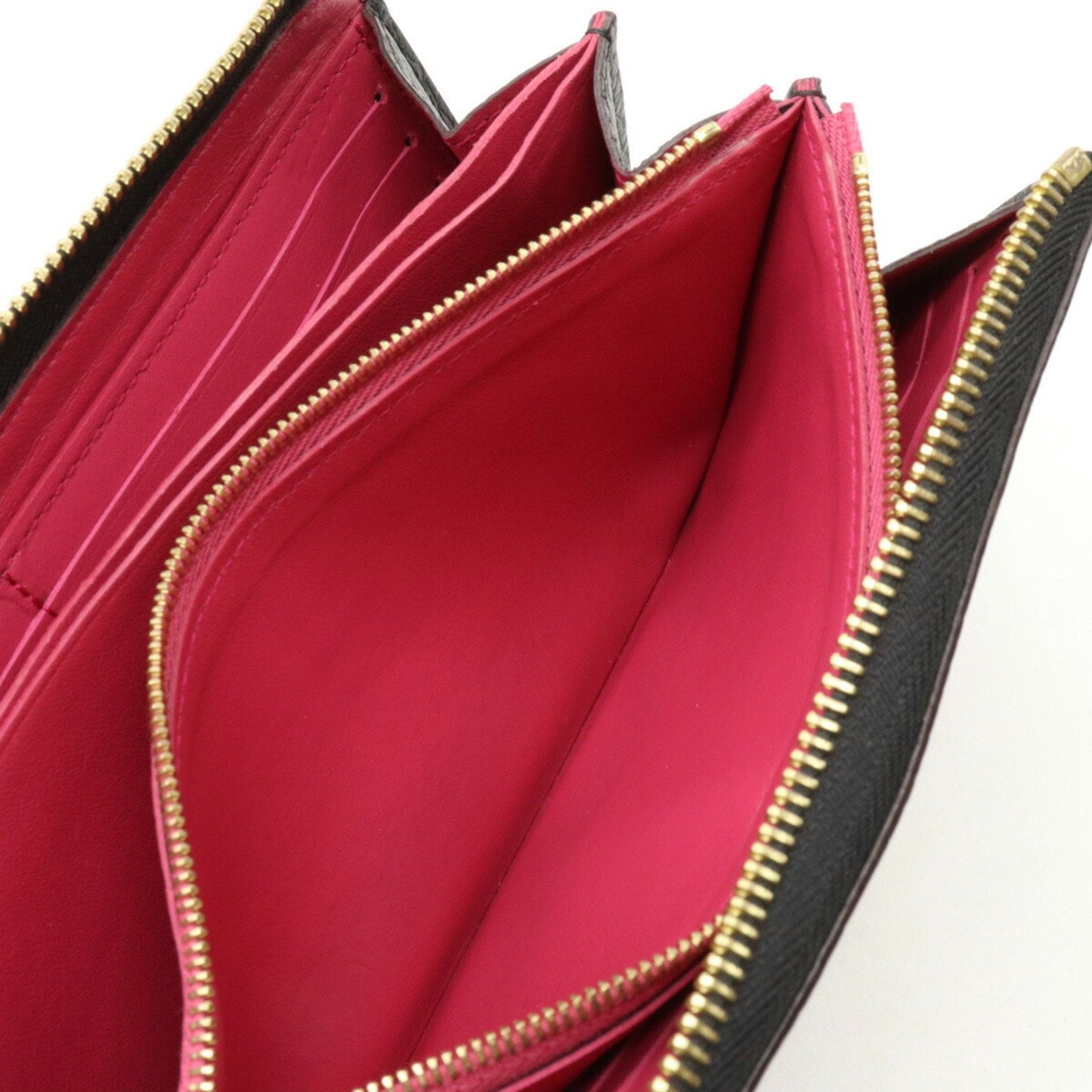 LOUIS VUITTON Portefeuille Comet L-shaped long wallet Taurillon leather Noir black pink M63102