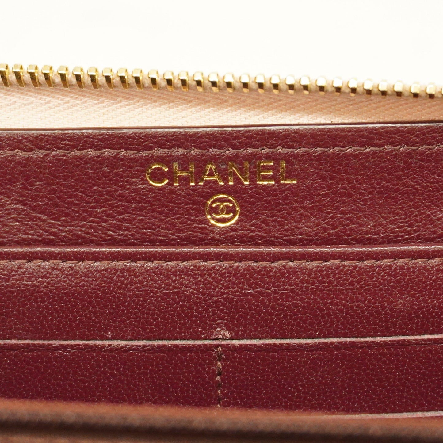ChanelAuth  Matelasse Long Wallet Gold Hardware Women's Lambskin Long Wallet
