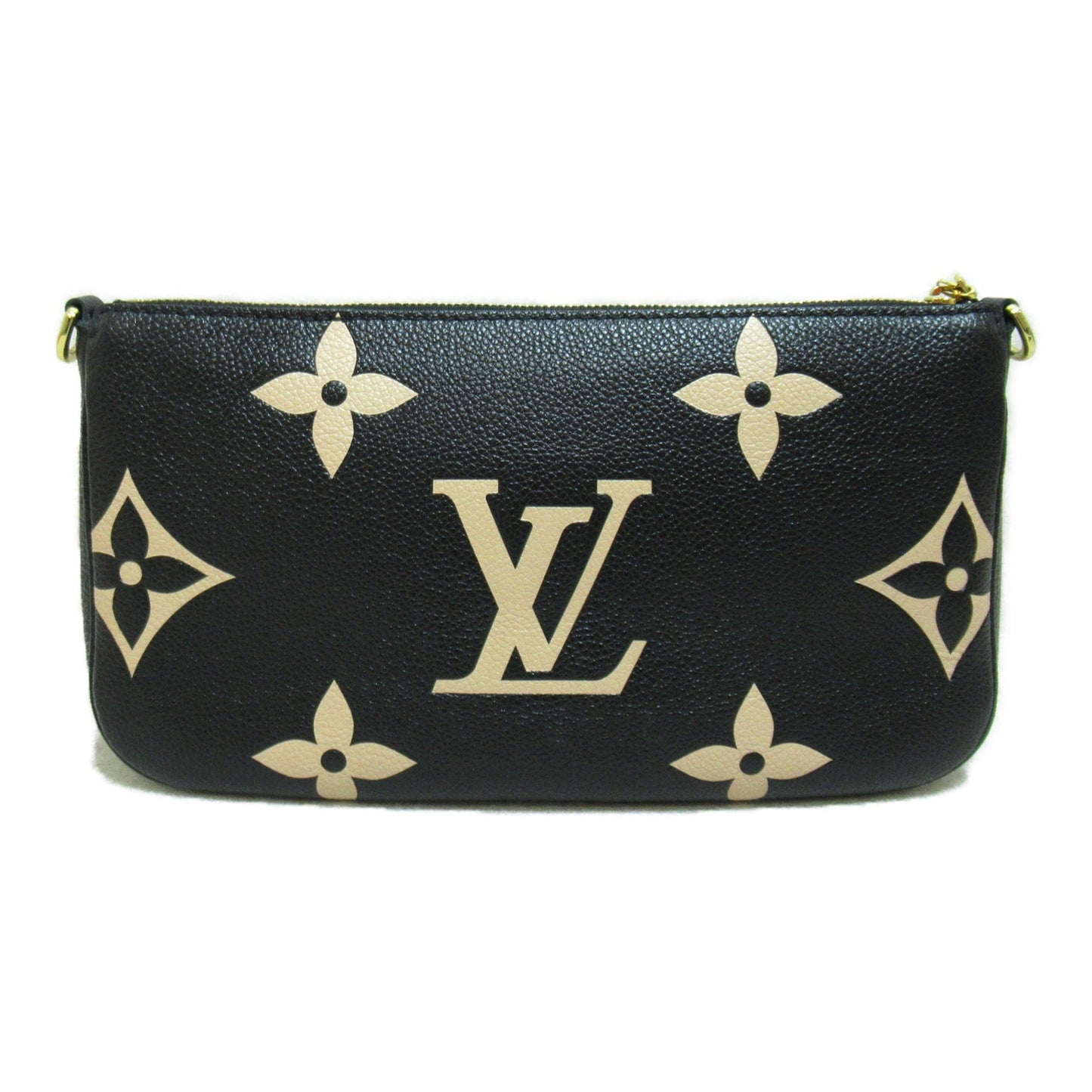 LOUIS VUITTON Multi Pochette Accessoires Black Monogram empreinte leather M45777