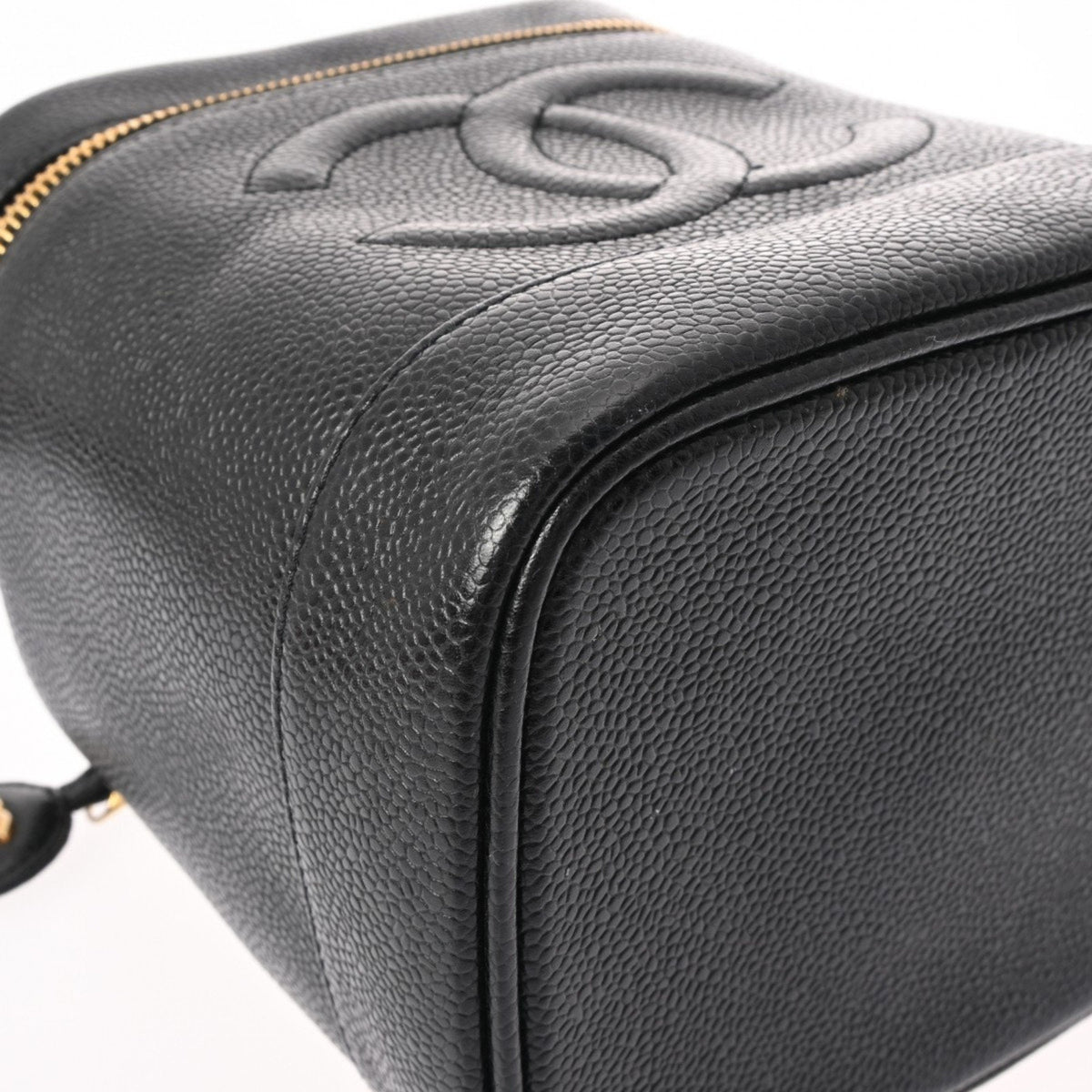 CHANEL Vanity Black A01998 Women's Caviar Skin Handbag