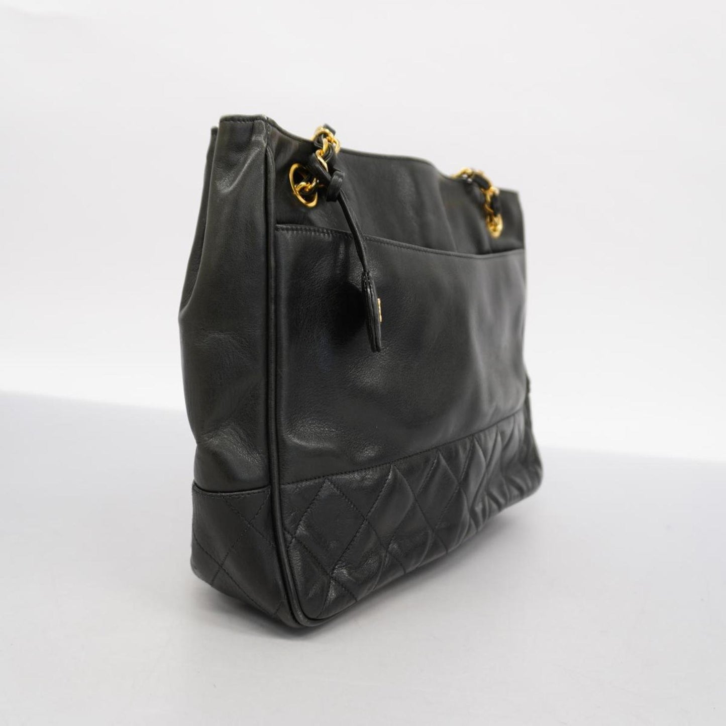 Chanel Shoulder Bag Matelasse Lambskin Black Women's
