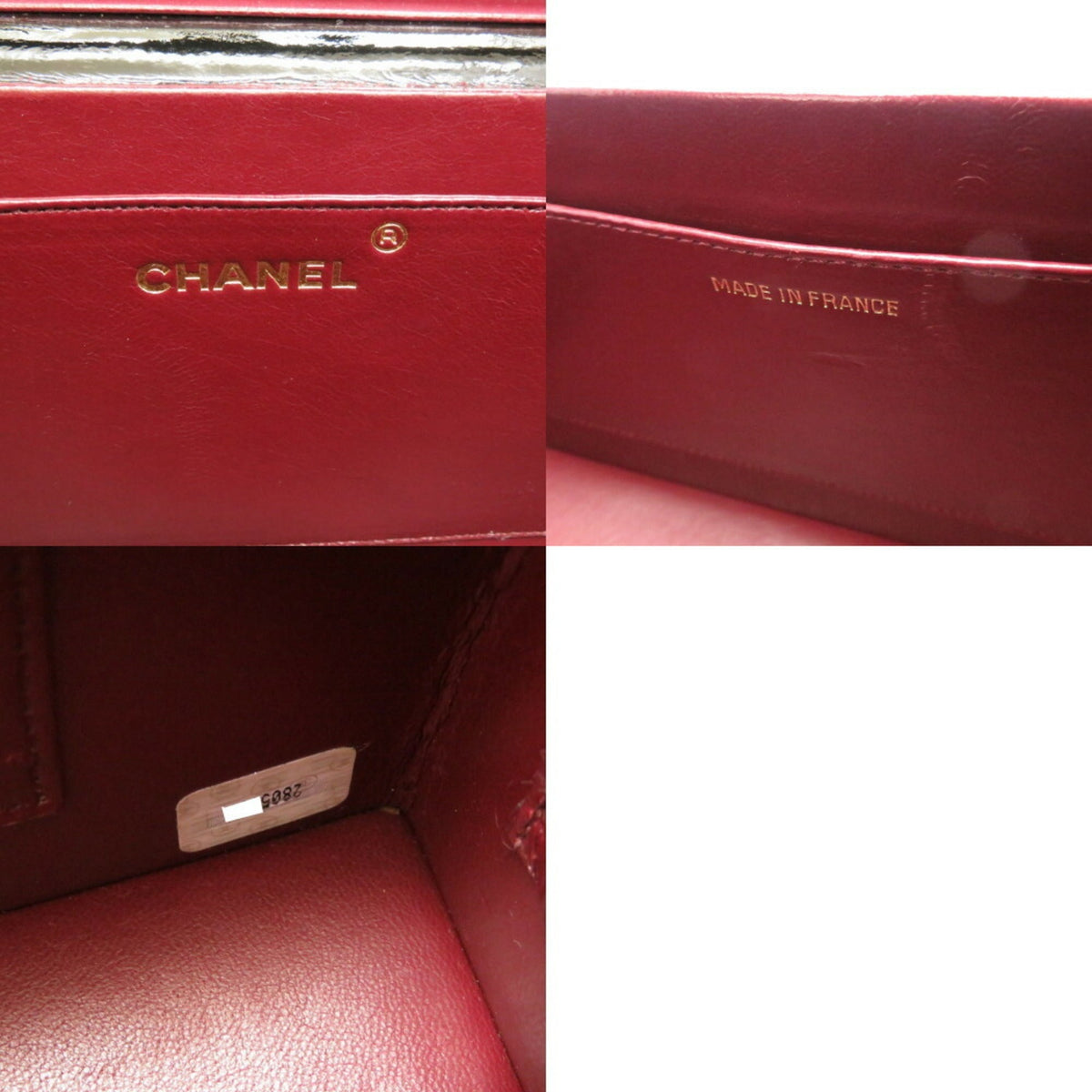 Chanel Matrasse Enamel Black 2nd Gold Metal Fittings Vintage Coco Mark Turn Lock Vanity Bag 0032 CHANEL