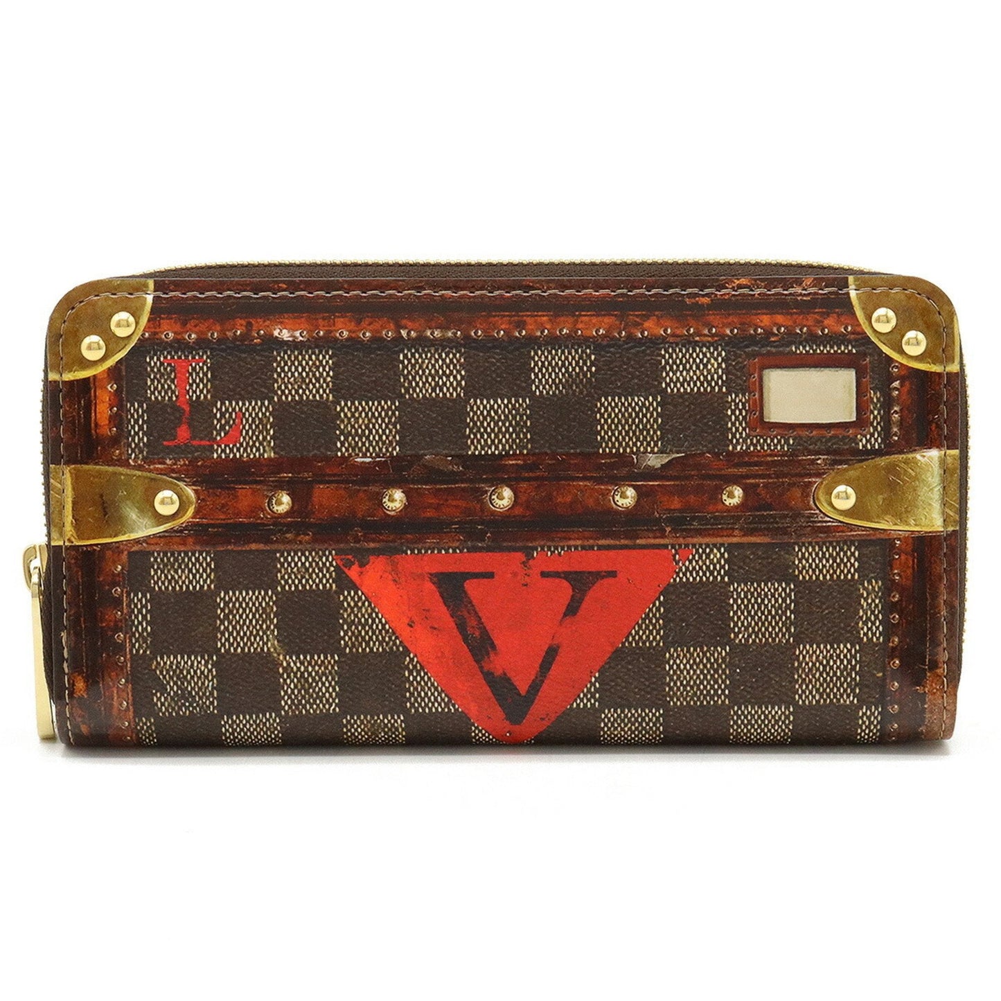 LOUIS VUITTON Transformed Damier Zippy Trompe L'oeil Round Long Wallet M63490