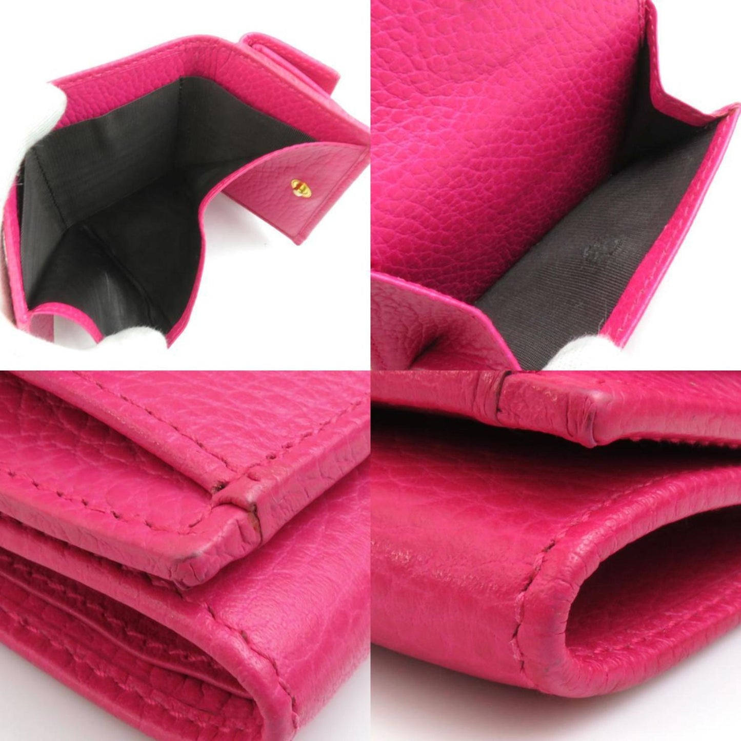 Gucci Pink Leather Wallet (Tri-Fold)