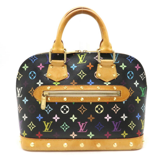 Louis Vuitton Monogram Multicolor Alma Handbag Studs Noir Black M92646